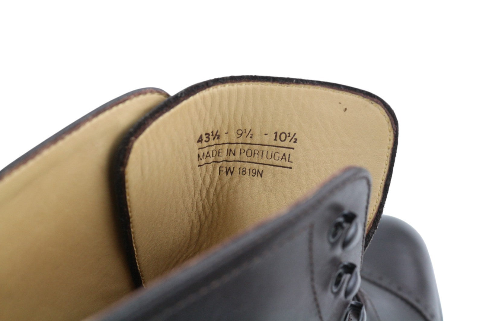 SUITSUPPLY EU43.5 Brown High-Top Men's Classic Formal Leather Lace-Up Shoes