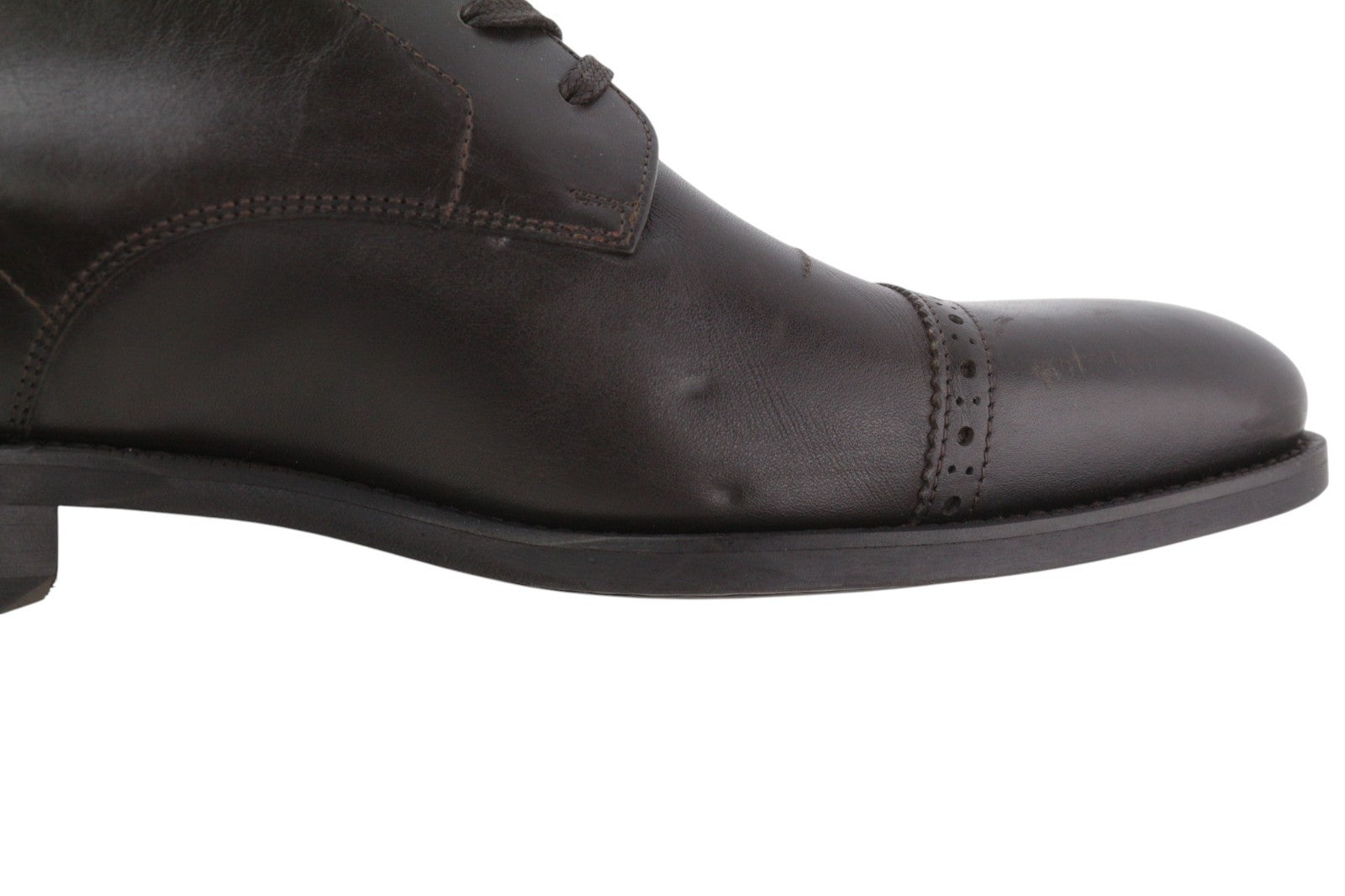 SUITSUPPLY EU43.5 Brown High-Top Men's Classic Formal Leather Lace-Up Shoes