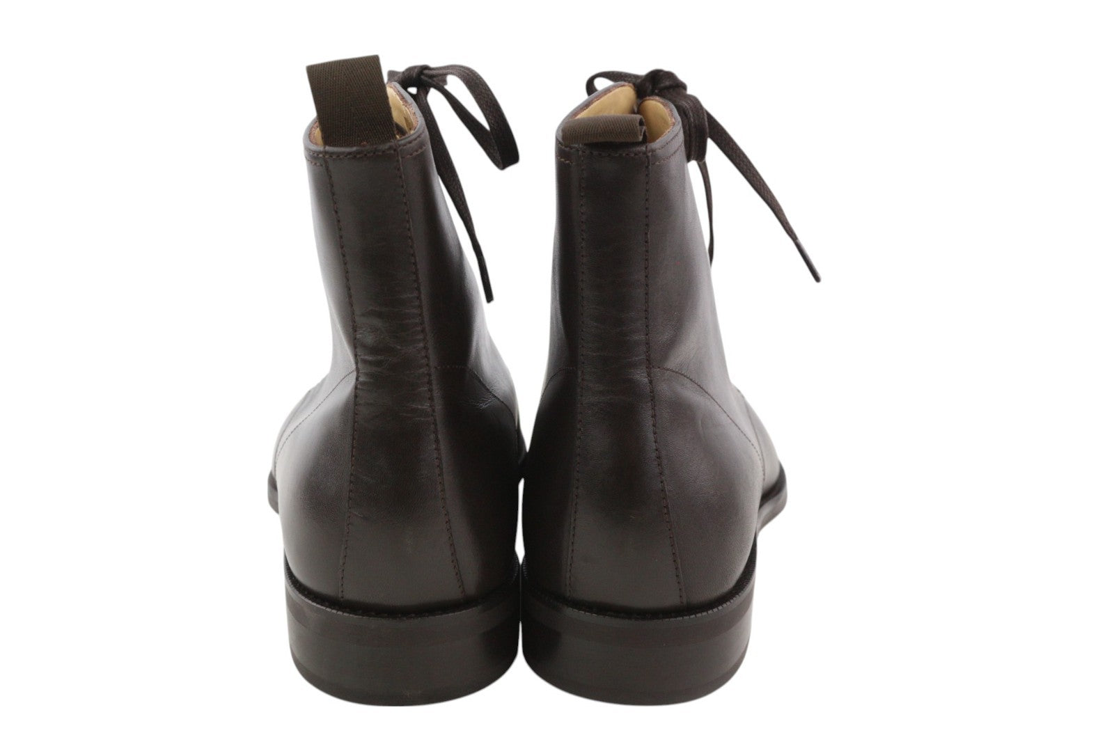 SUITSUPPLY EU43.5 Brown High-Top Men's Classic Formal Leather Lace-Up Shoes