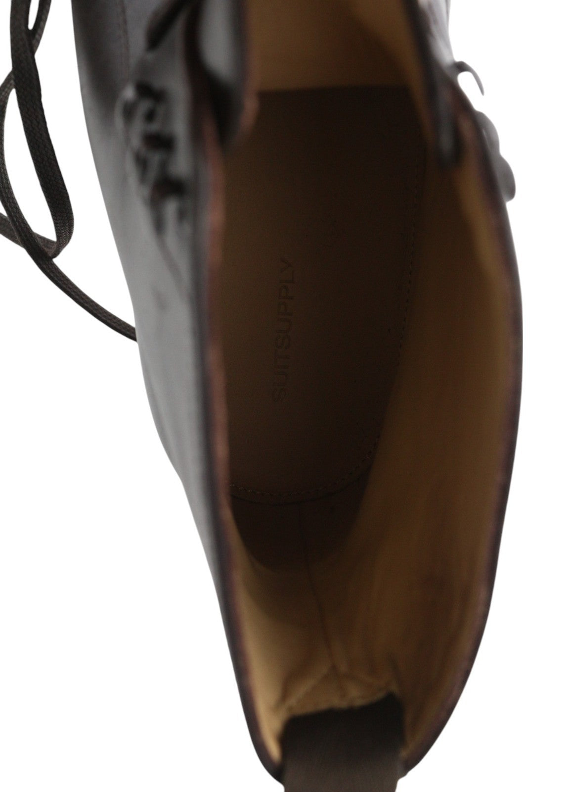 SUITSUPPLY EU43.5 Brown High-Top Men's Classic Formal Leather Lace-Up Shoes