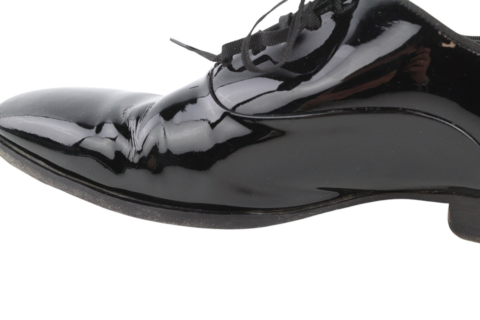 SUITSUPPLY Men Shoes EU41.5 Black Lacquered Classic Formal Laced Low-Top