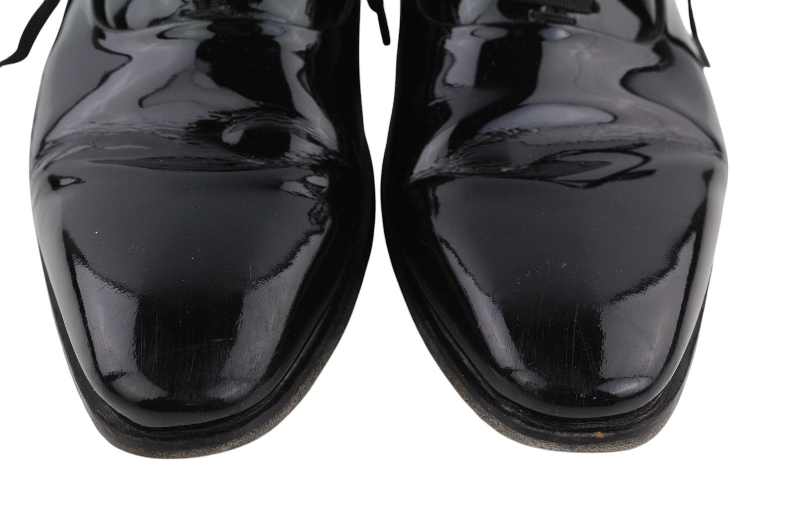 SUITSUPPLY Men Shoes EU41.5 Black Lacquered Classic Formal Laced Low-Top