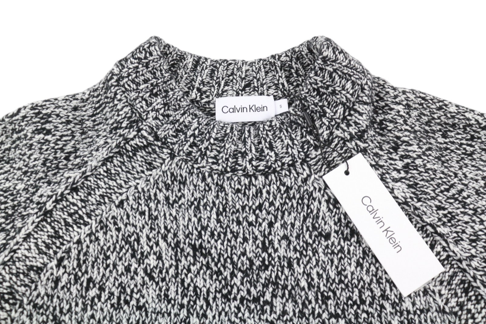 CALVIN KLEIN 2 Color Wool Blend Cn Men Jumper S Crew Neck Tight-Knit Pullover