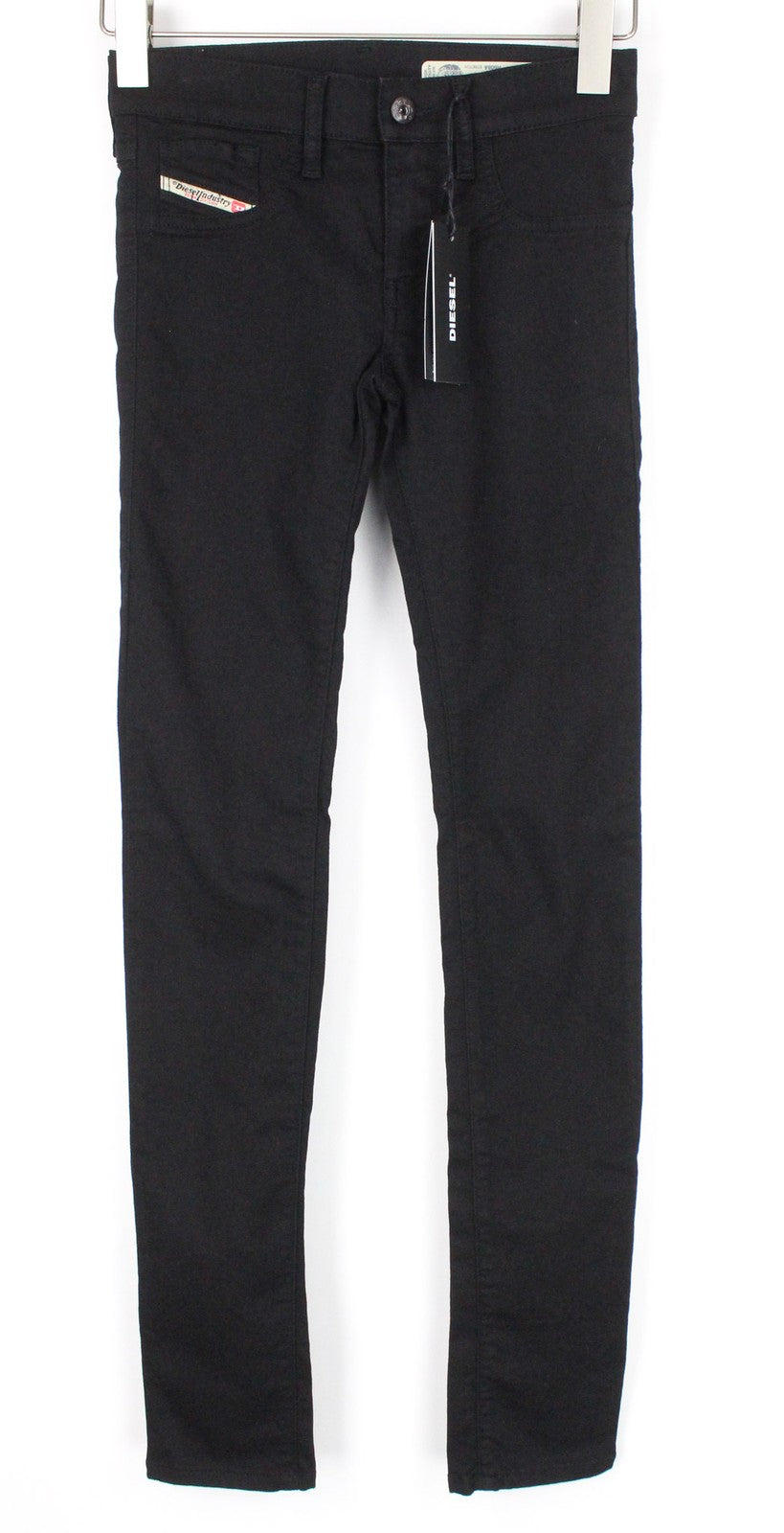 DIESEL Livier R608A Women's Jeans W25 Black Cotton Jegging Super Slim