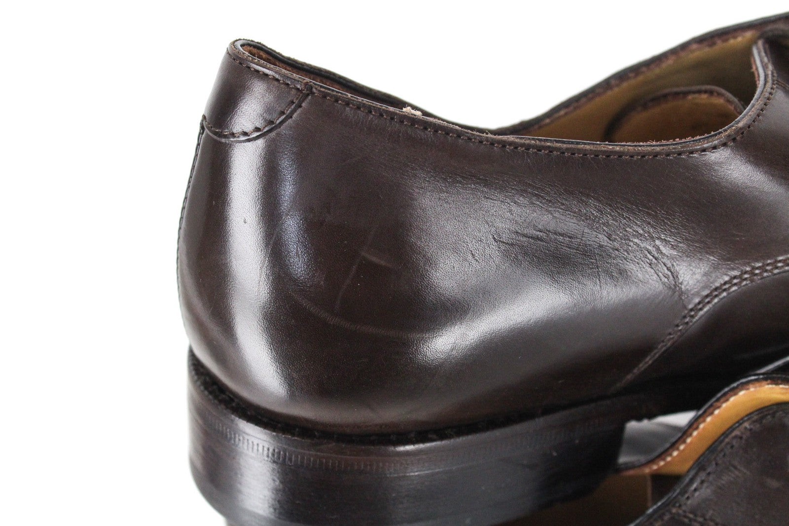 SUITSUPPLY Men's Shoes EU43 Brown Leather Formal Laced Classic Low-Top