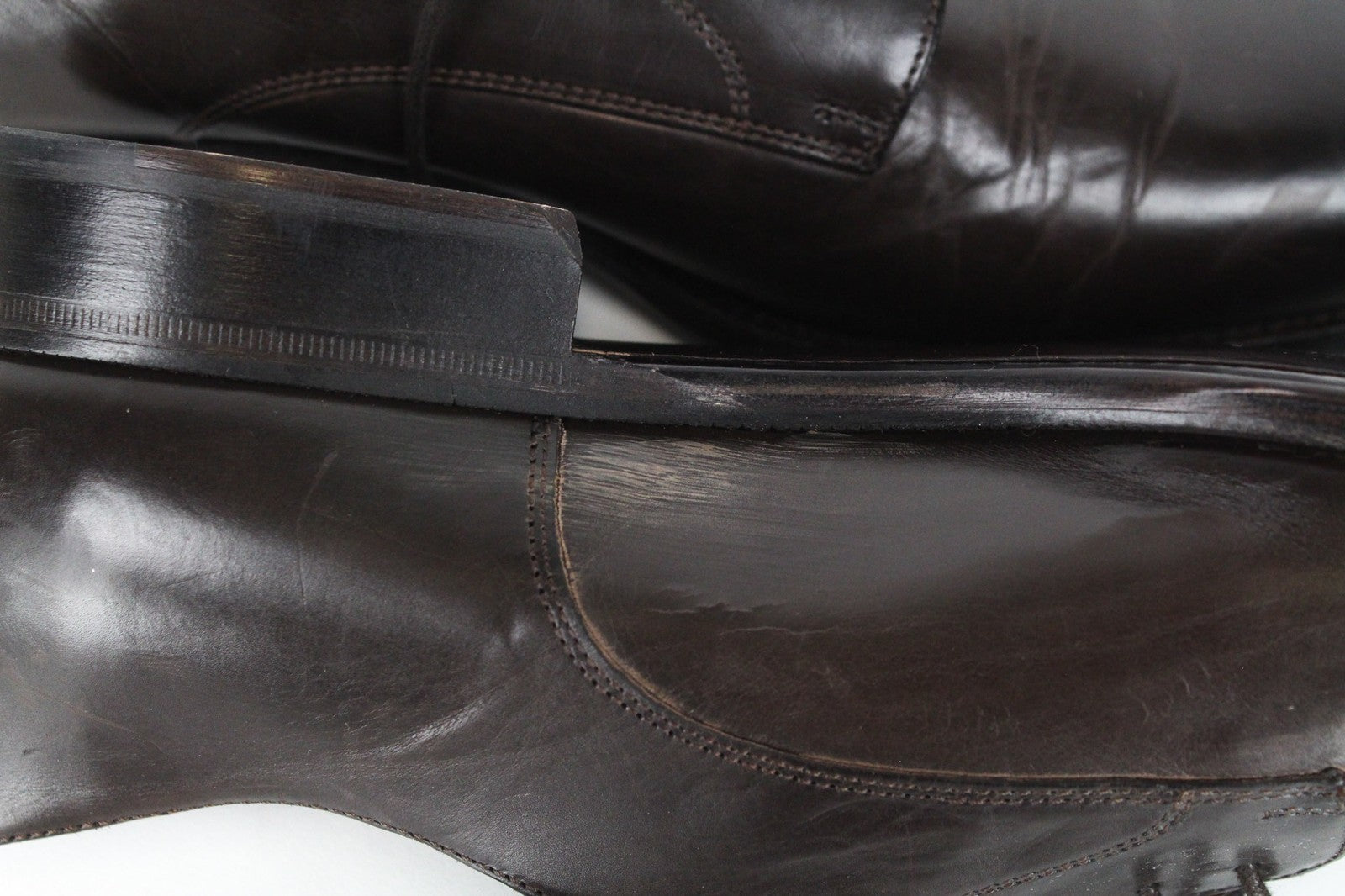 SUITSUPPLY Men's Shoes EU44.5 Brown Leather Laced Formal Low-Top Classic