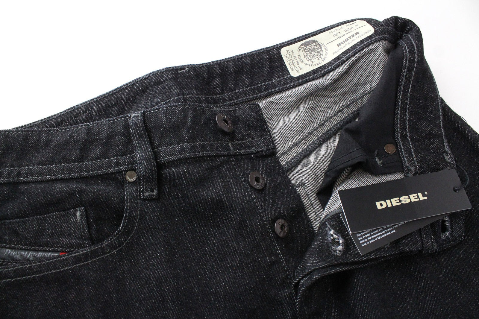 DIESEL Buster R8W58 Men's Jeans W28/L30 Grey Slim Fit Tapered Stretch