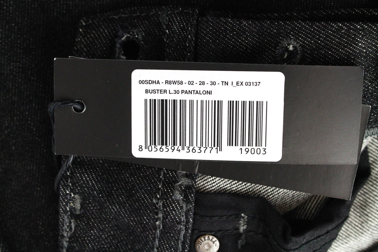 DIESEL Buster R8W58 Men's Jeans W28/L30 Grey Slim Fit Tapered Stretch