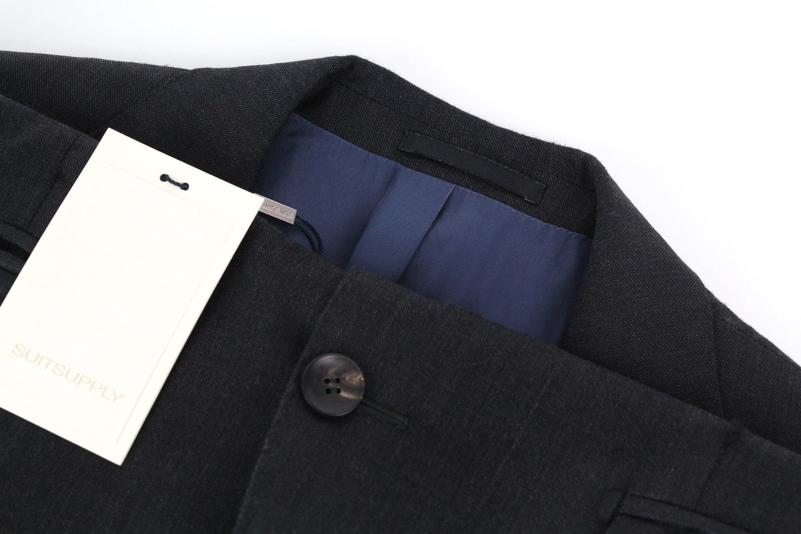 SUITSUPPLY Napoli Men's Blazer UK38S Dark Grey Wool Super 110's Lined