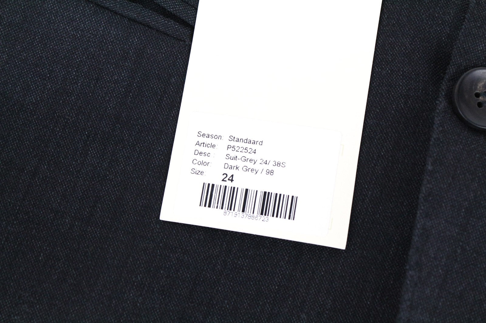 SUITSUPPLY Napoli Men's Blazer UK38S Dark Grey Wool Super 110's Lined