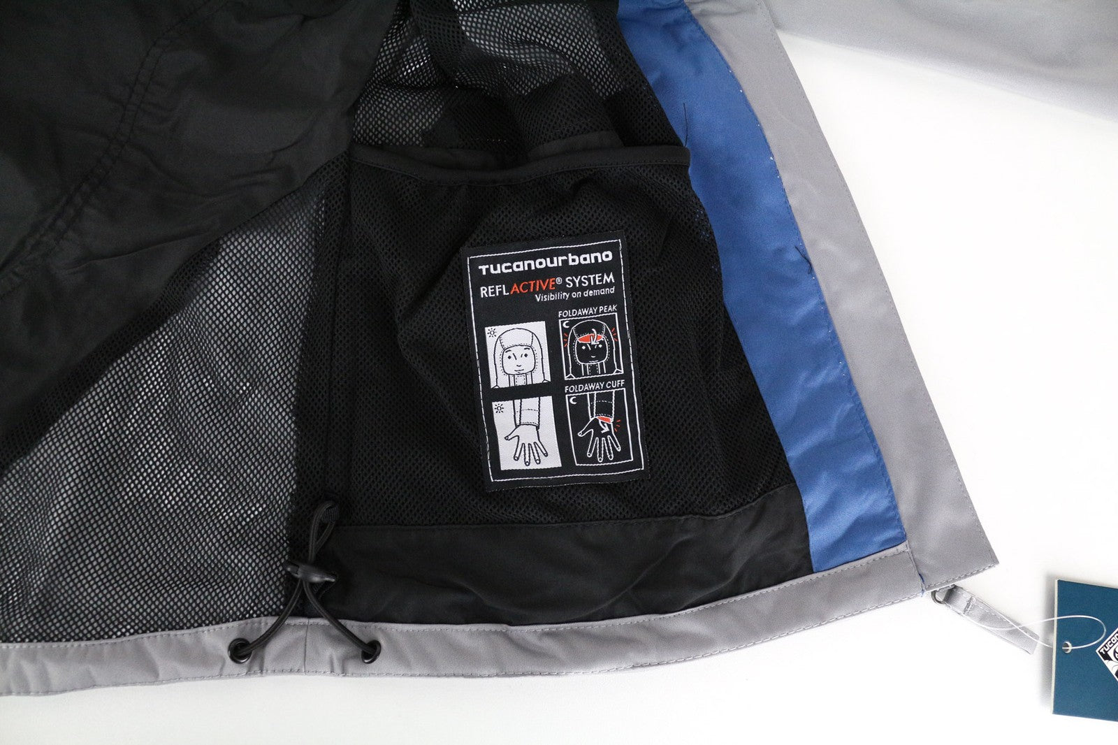 TUCANO URBANO Ire Women's M Grey Zipped Hooded Breathable Waterproof Jacket