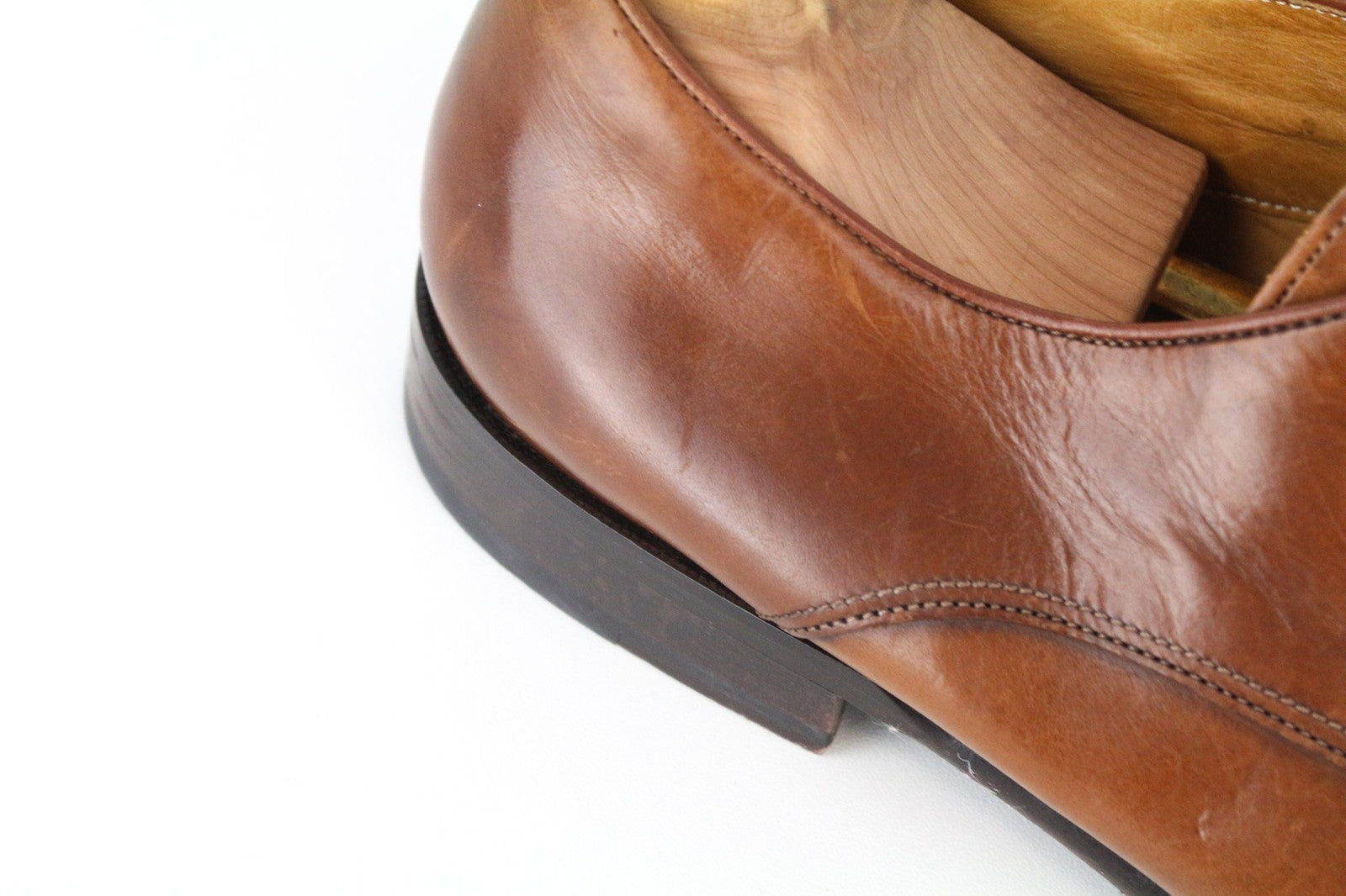 SUITSUPPLY Men's EU45 Brown Formal Shoes Leather Laced Classic Low-Top Design