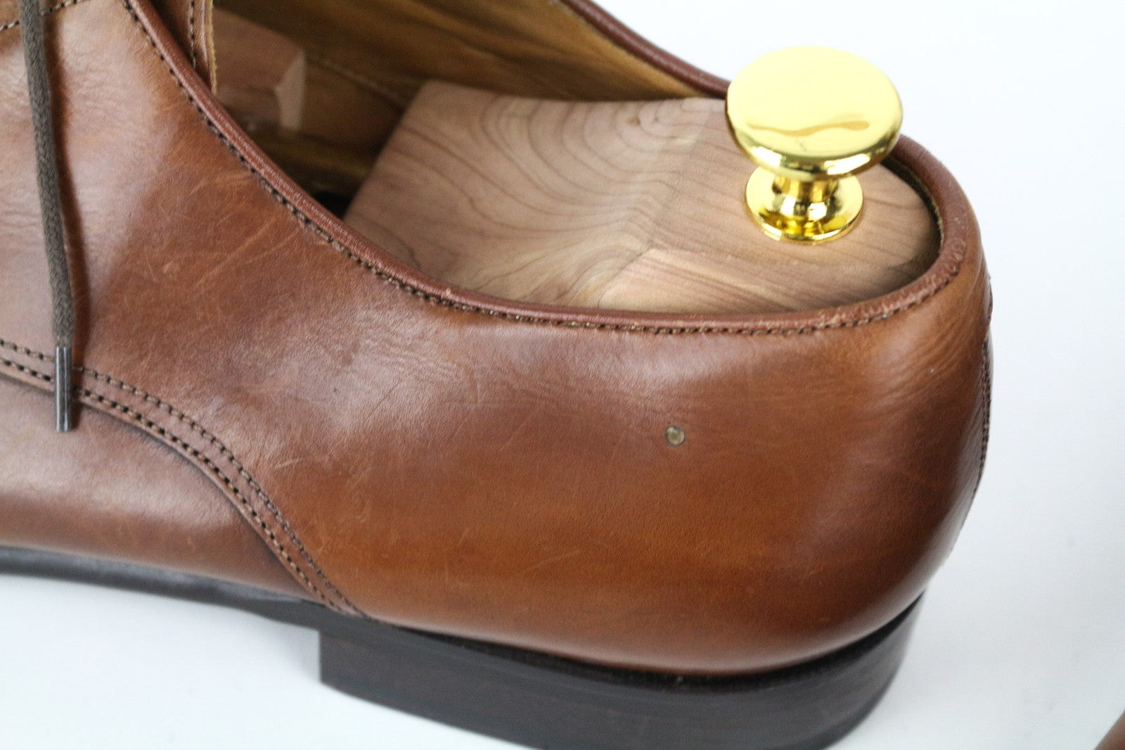 SUITSUPPLY Men's EU45 Brown Formal Shoes Leather Laced Classic Low-Top Design