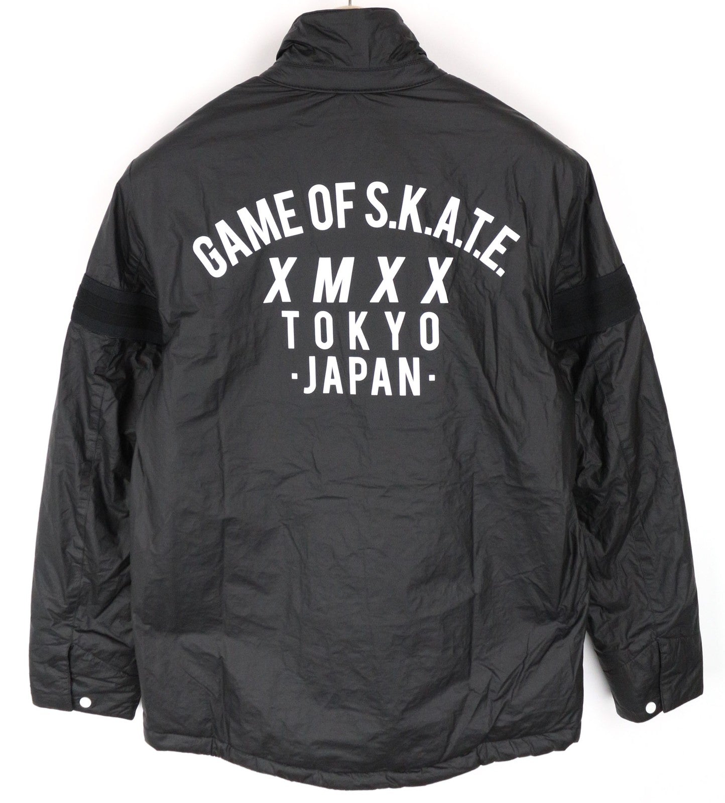 REPLAY Men's M Jacket Black Zip Snaps Lined Single-Breasted Back Logo Design