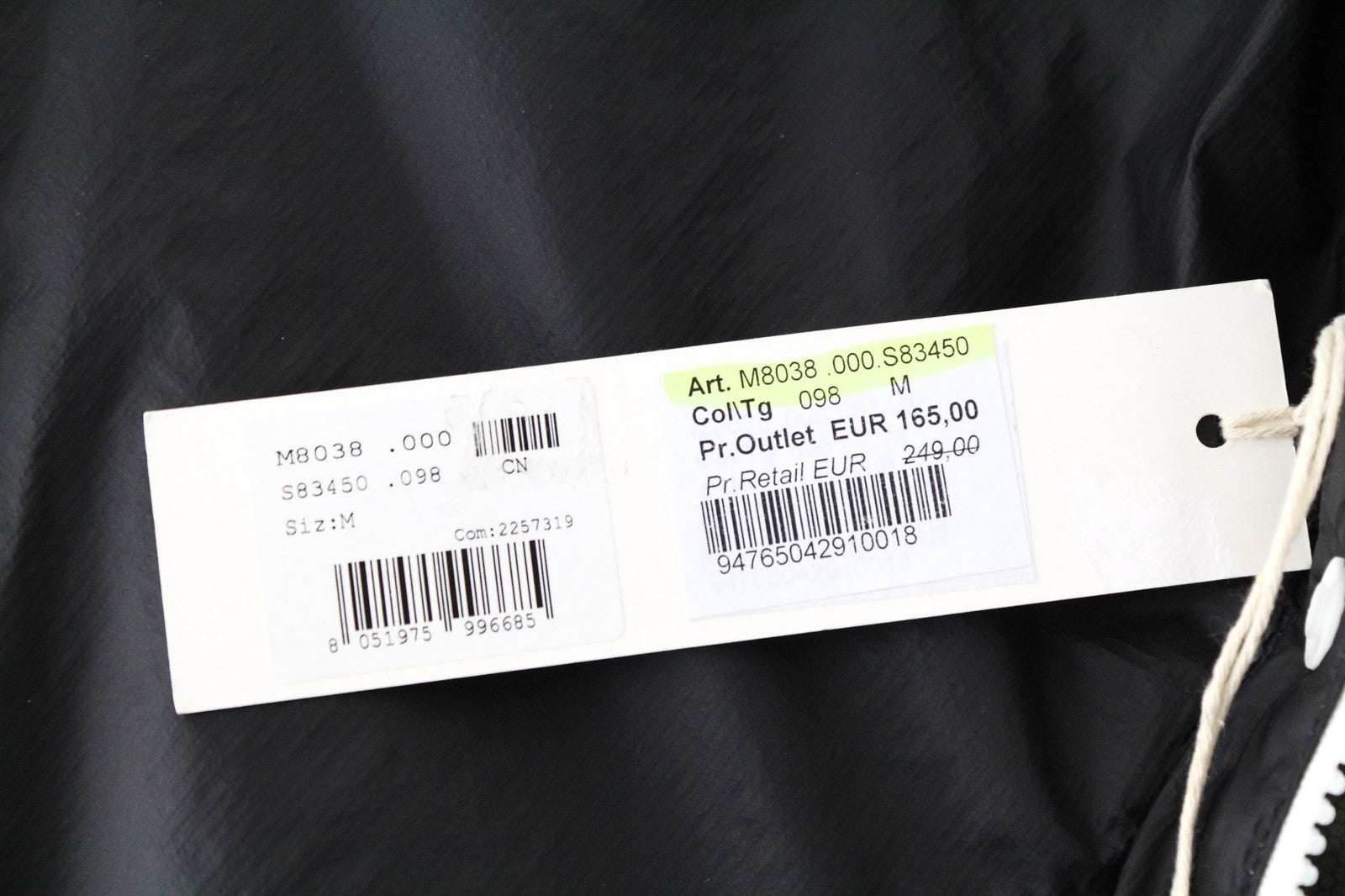 REPLAY Men's M Jacket Black Zip Snaps Lined Single-Breasted Back Logo Design