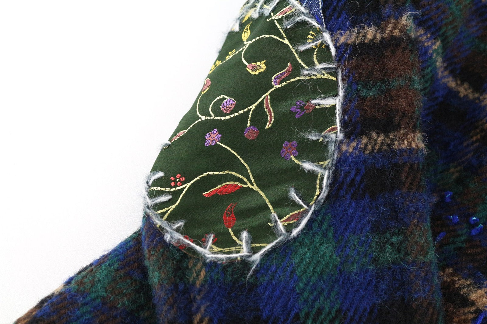 DESIGUAL Women's 40 Blue Checked Long Sleeve Wool Blend Single-Breasted Jacket