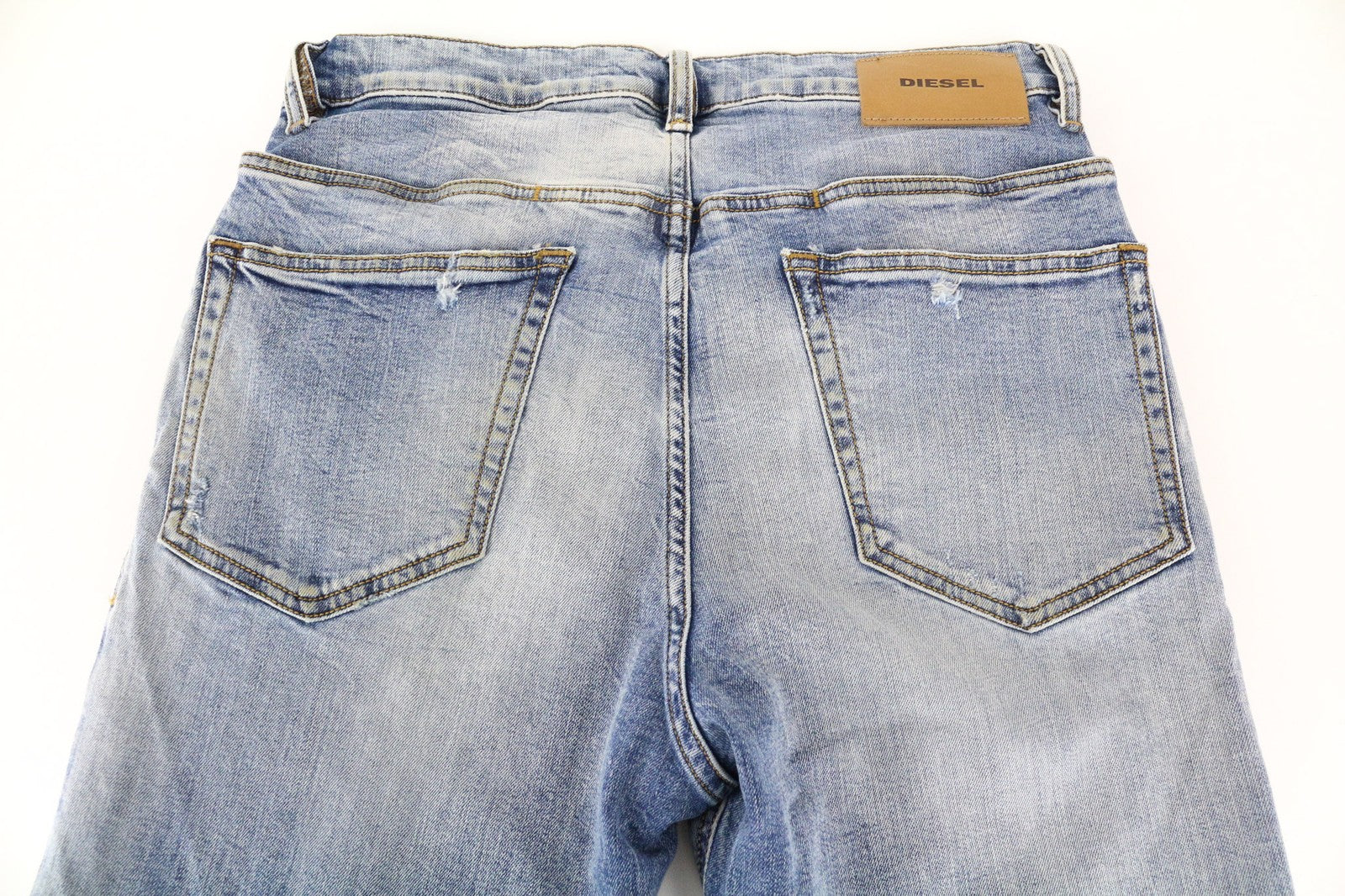 DIESEL D-Eetar 087AV vyriški džinsai W28/L32 morkų smailėjančio kirpimo, mėlyni, tamprūs džinsai 