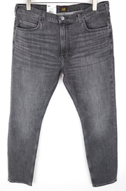LEE Rider Men's W32/L34 Jeans Slim Fit Grey Stretch Cotton Faded 5-Pockets