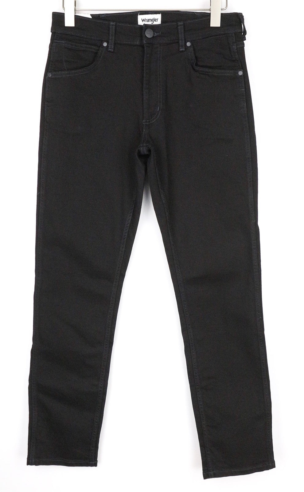 WRANGLER Greensboro Men's W36/L34 Straight Fit Jeans Black Stretch Denim