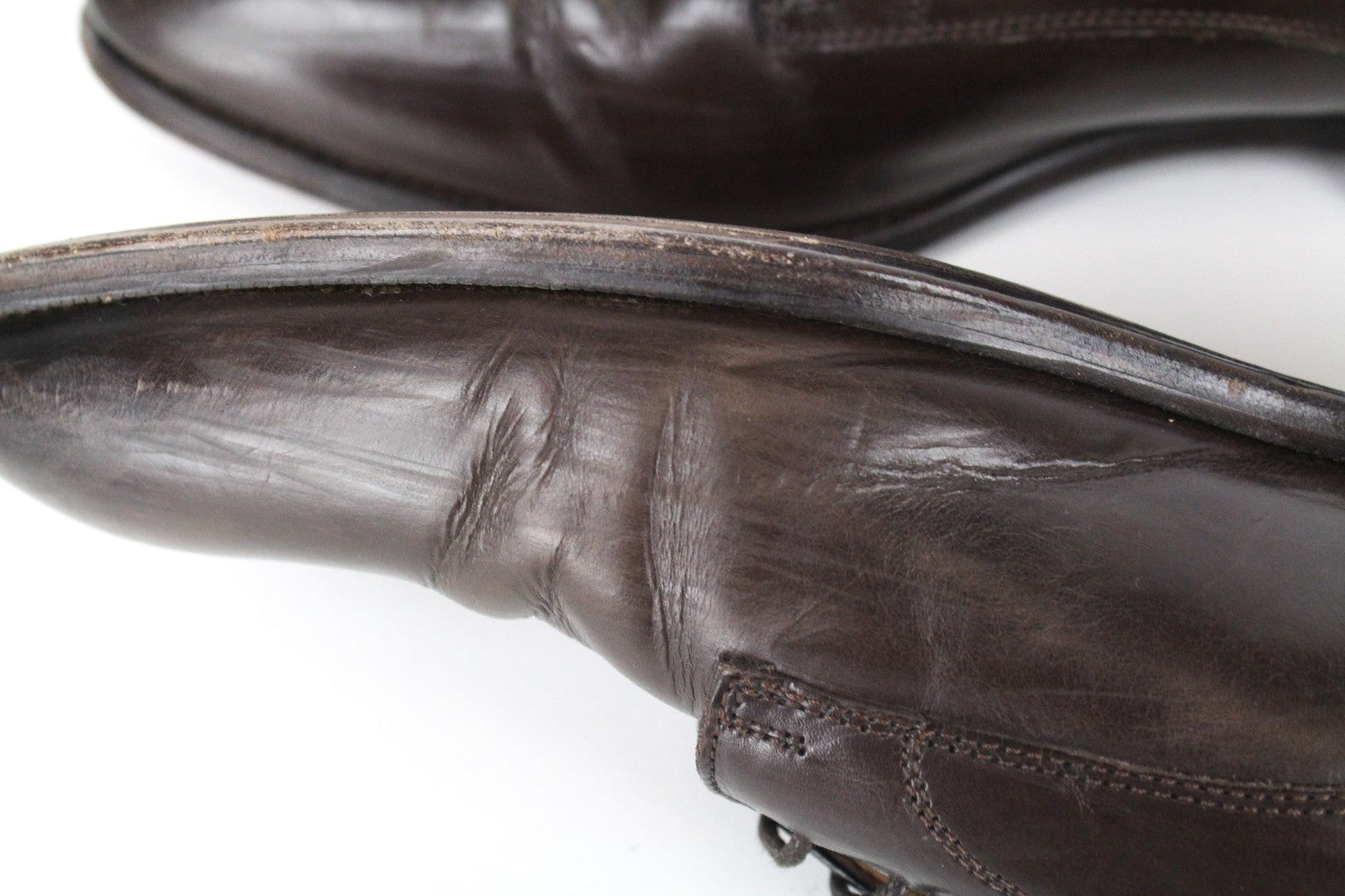 SUITSUPPLY Men's Formal EU43.5 Dark Brown Leather Laced Shoes