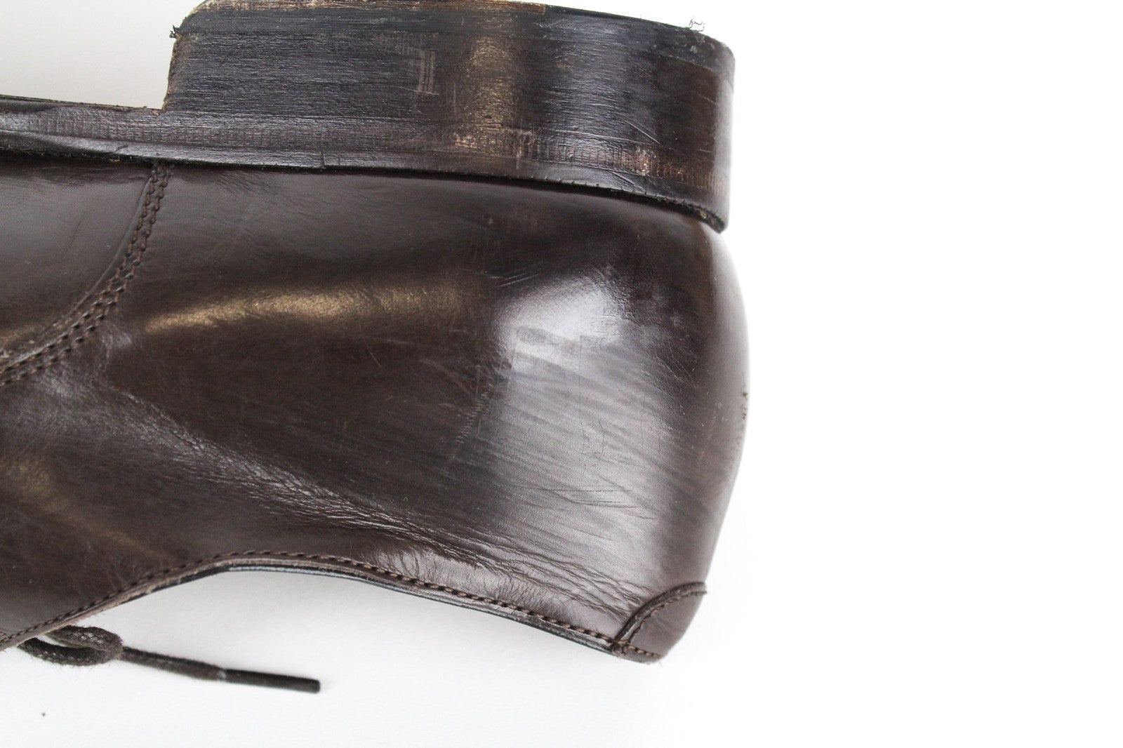 SUITSUPPLY Men's Formal EU43.5 Dark Brown Leather Laced Shoes