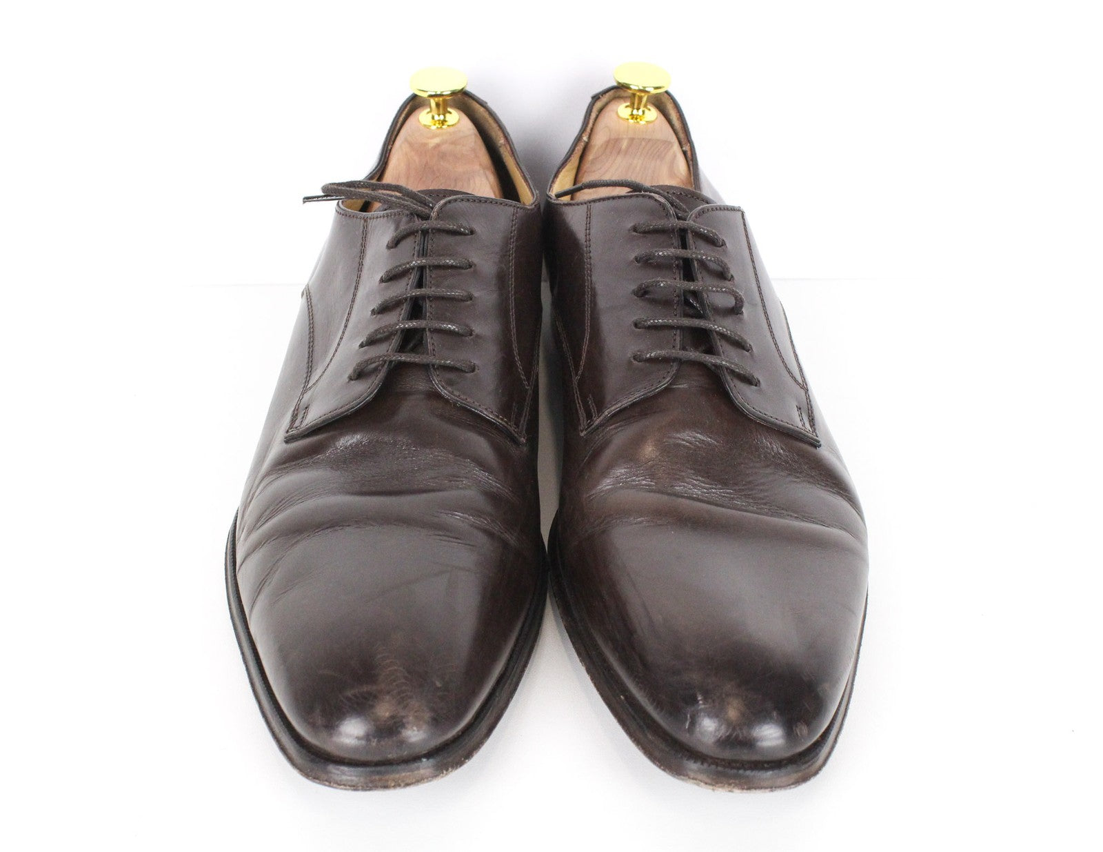 SUITSUPPLY Men's Formal EU43.5 Dark Brown Leather Laced Shoes