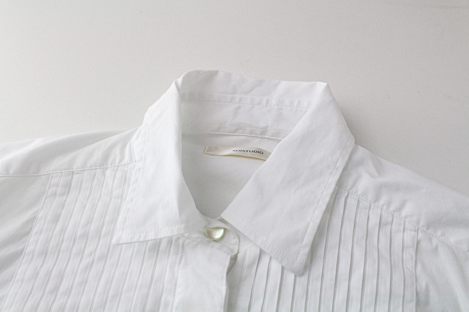 SUISTUDIO Dexter Women's 36R White Cotton Blend Stretch Shirt Long Sleeve