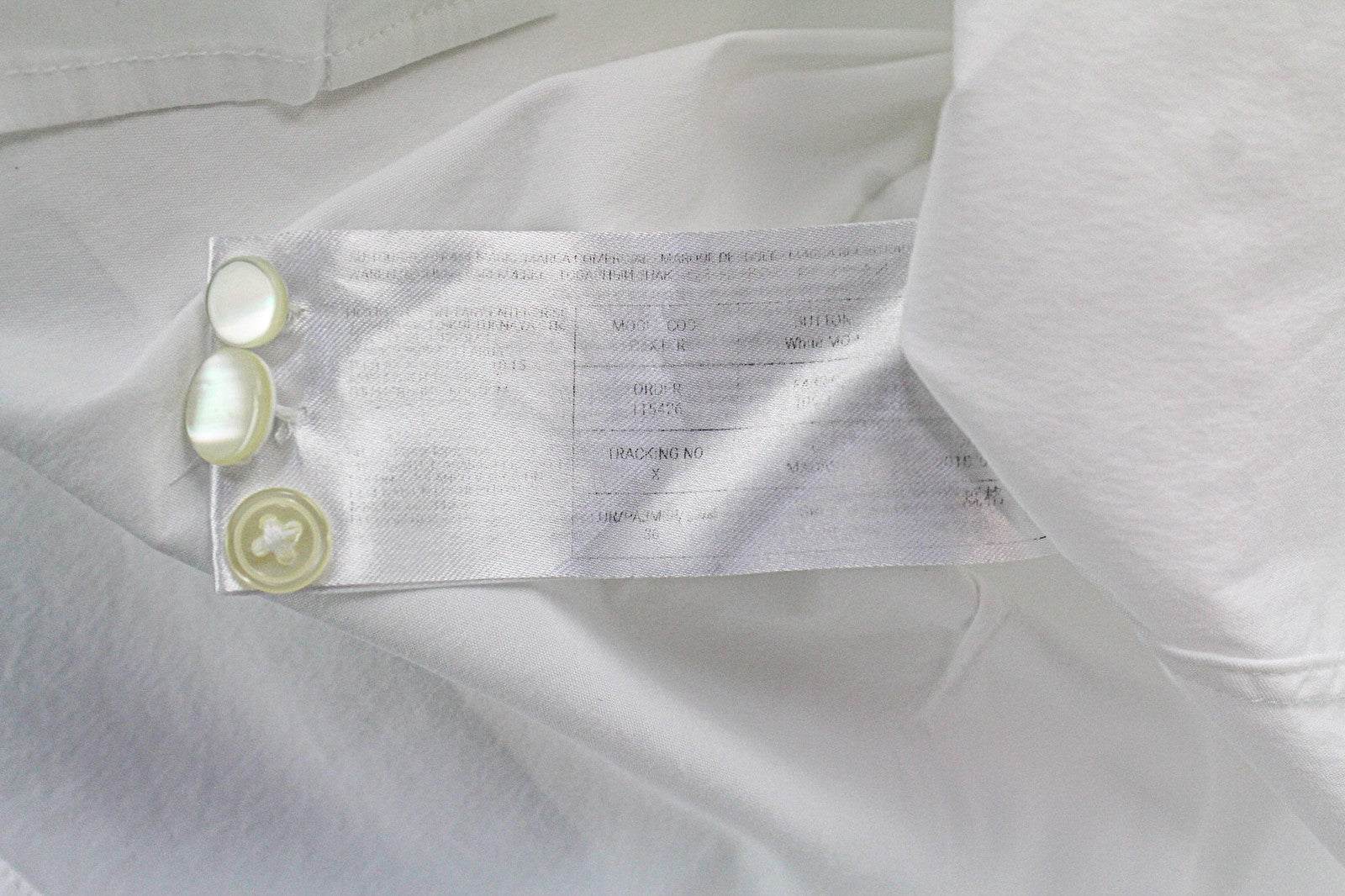 SUISTUDIO Dexter Women's 36R White Cotton Blend Stretch Shirt Long Sleeve