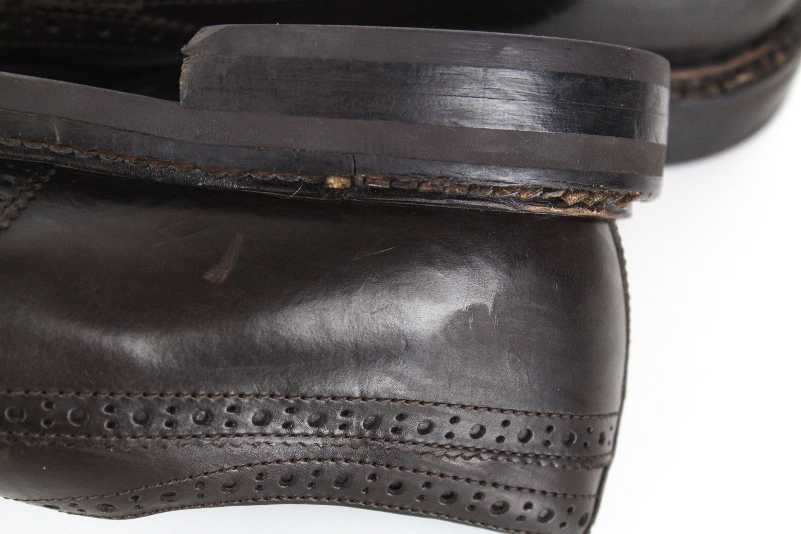 SUITSUPPLY Men's Formal EU40 Dark Brown Leather Buckled Double Shoes