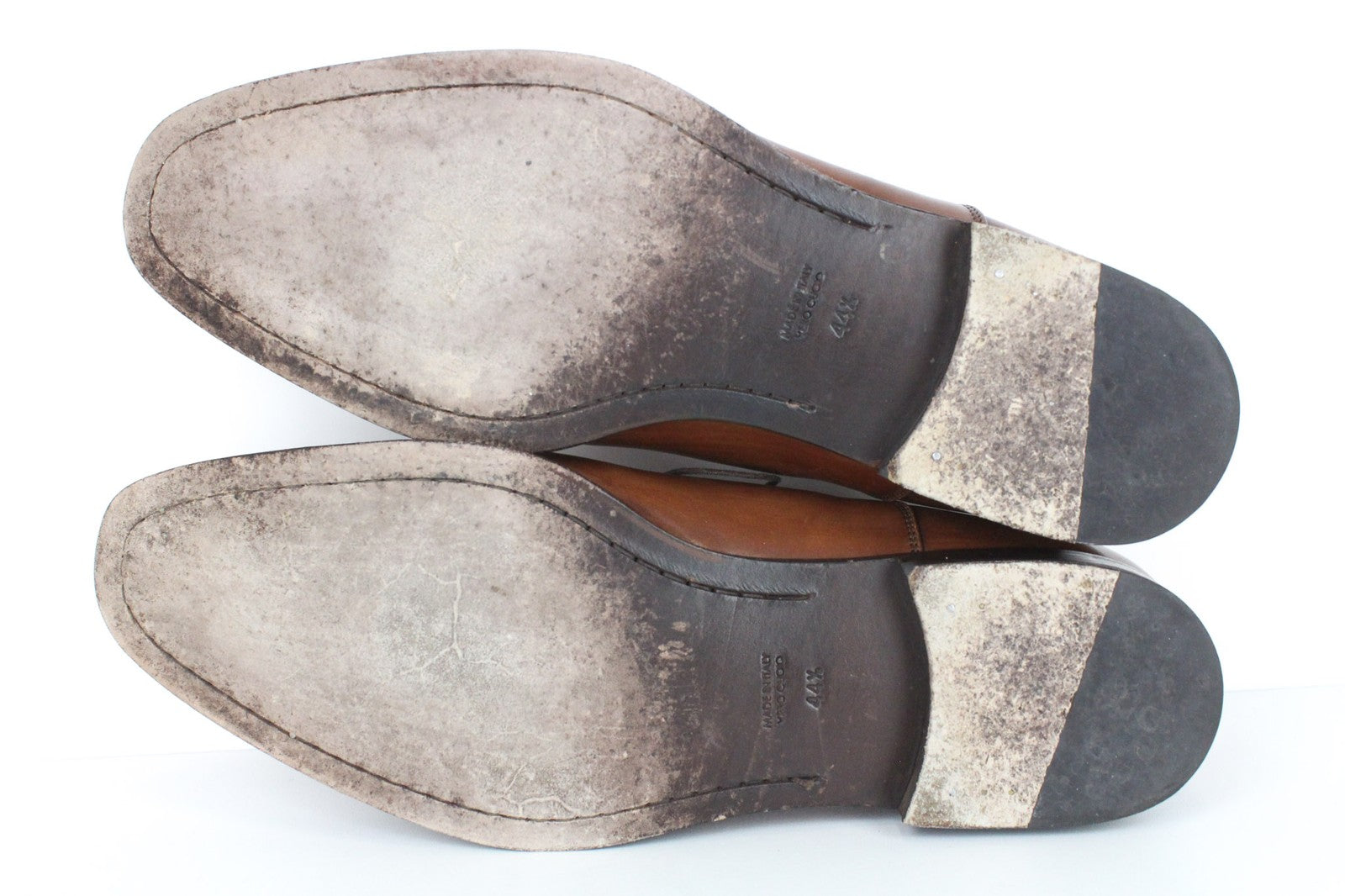 SUITSUPPLY Men's Formal EU44.5 Mid Brown Leather Lace-Up Low Shoes