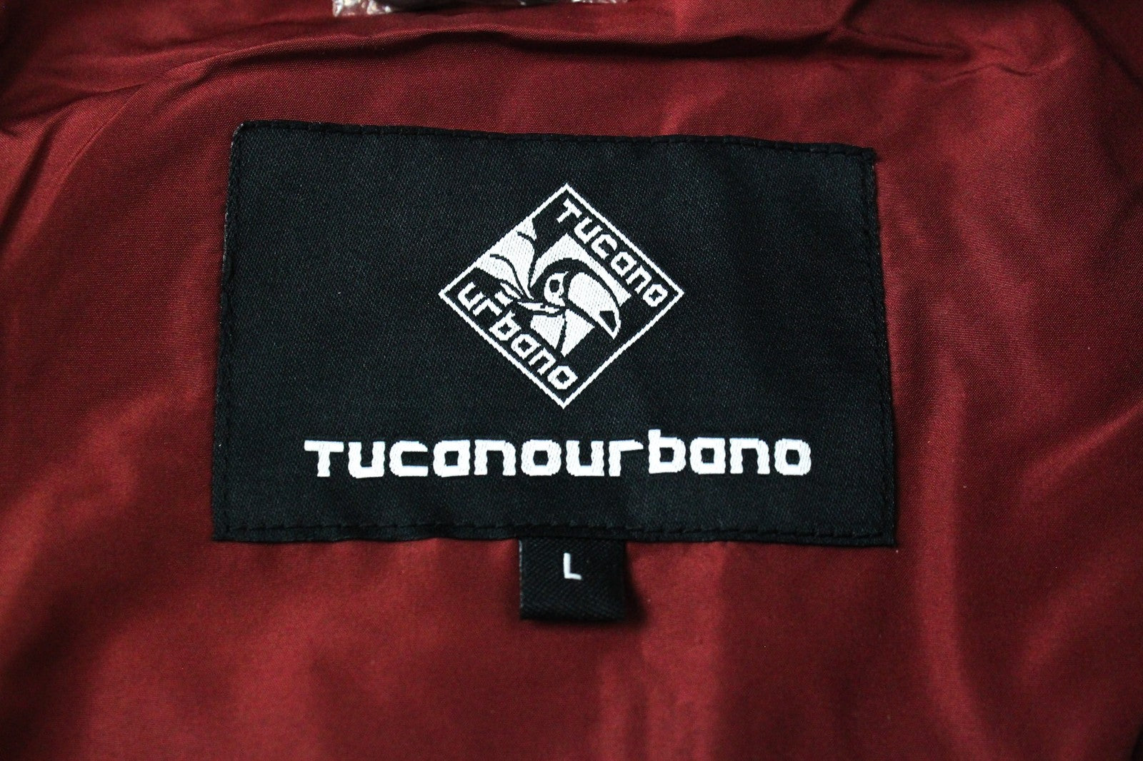 TUCANO URBANO Febo Men's L Red Windproof Jacket Cotton Blend with Collar