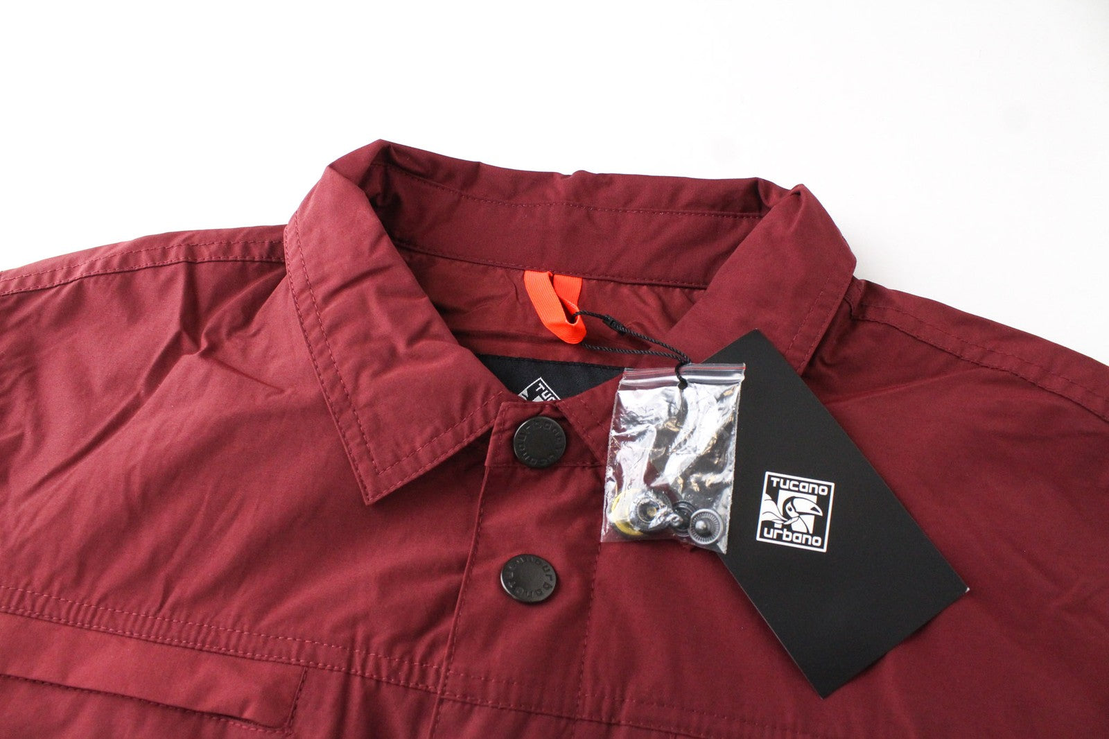 TUCANO URBANO Febo Men's M Red Windproof Jacket Cotton Snap Closure