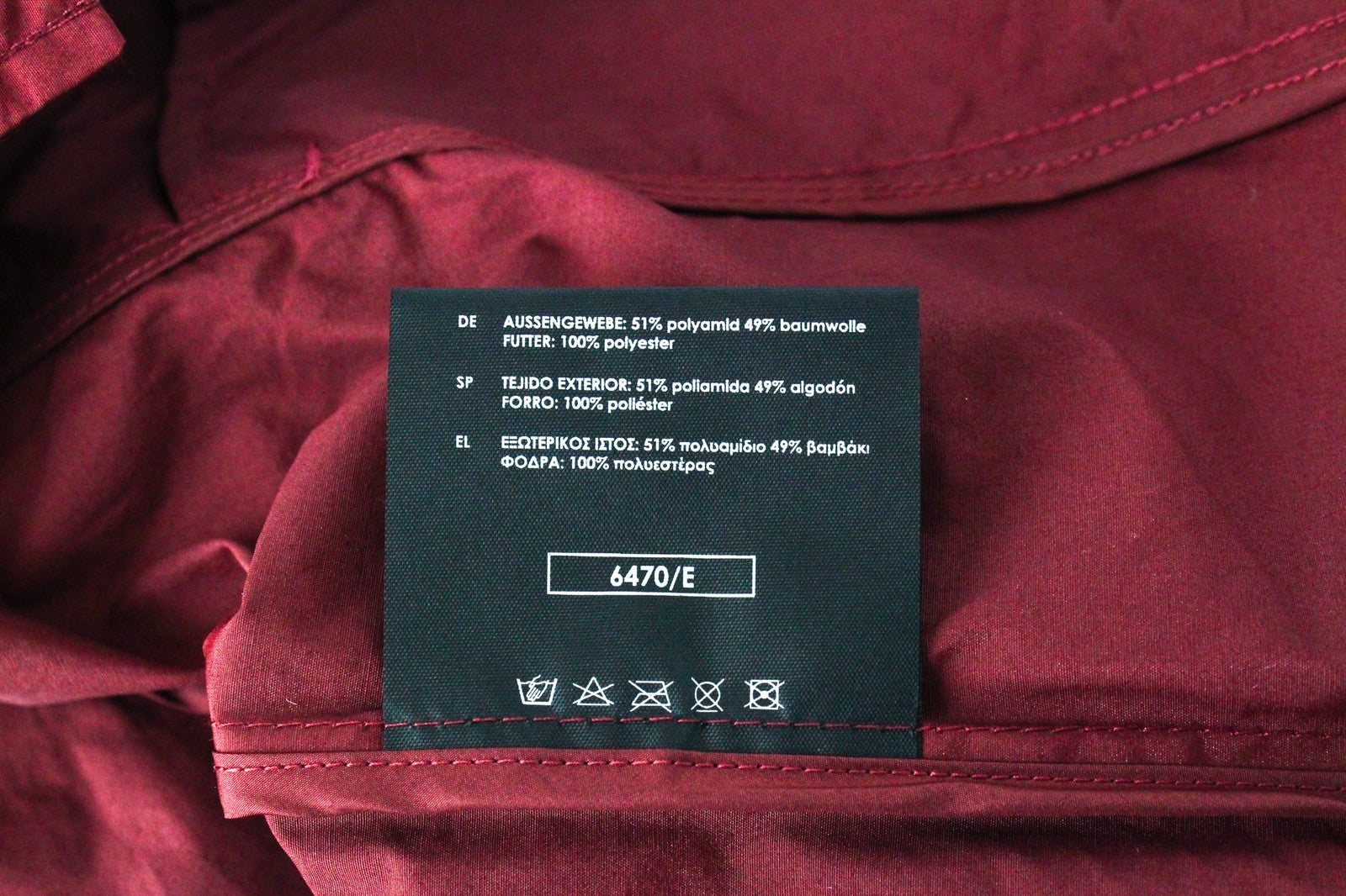 TUCANO URBANO Febo Men's M Red Windproof Jacket Cotton Snap Closure