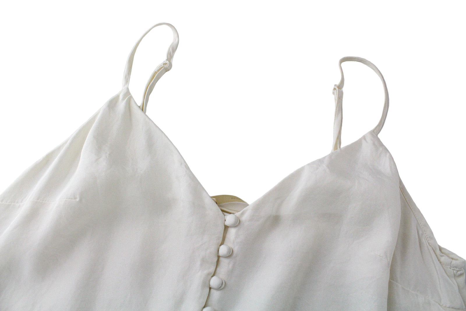 SUISTUDIO Athens Women's UK14 Silk Off-White Button Tank Lightweight