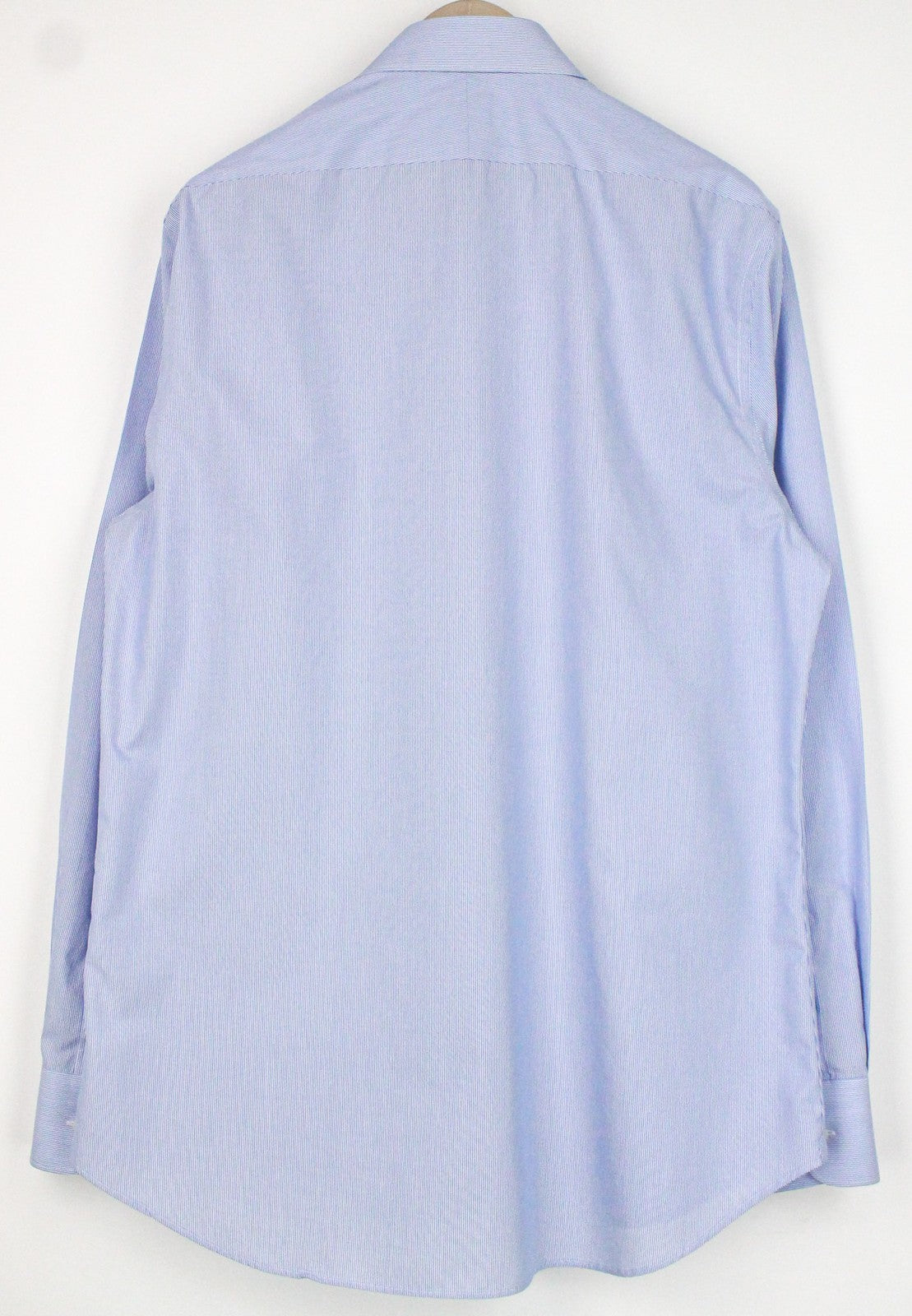 SUITSUPPLY Men's 43/17 Extra Slim Blue Striped Cotton Dress Shirt