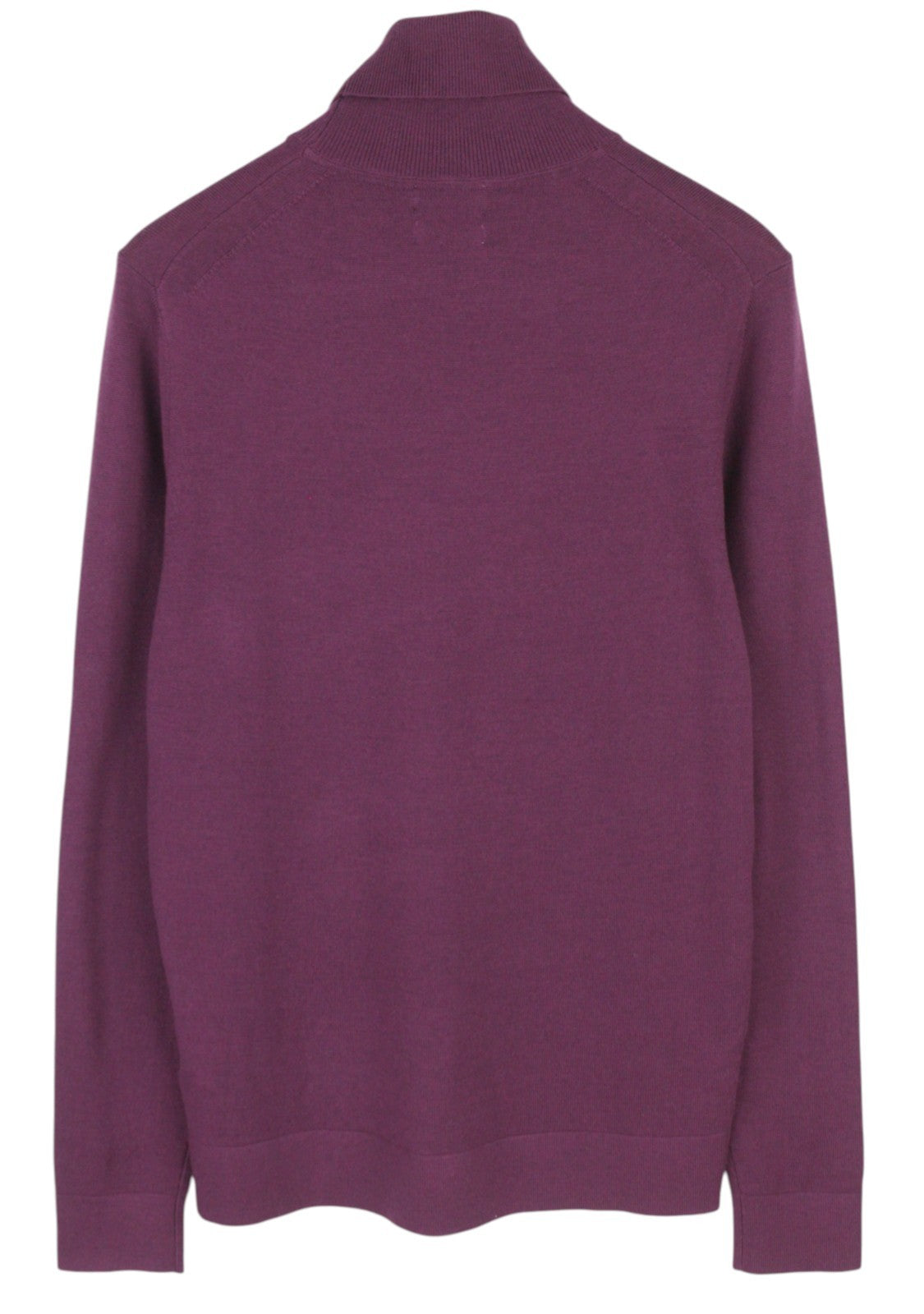 CALVIN KLEIN Merino Turtle Neck Men Jumper M Purple Knitted Pullover RRP$189