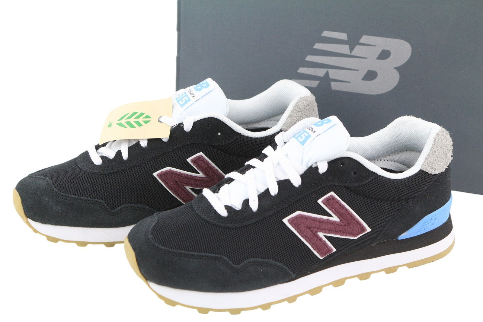 NEW BALANCE 515 Men Sneakers EU40 Black Leather Comfort Low Top Lace Up Trainers