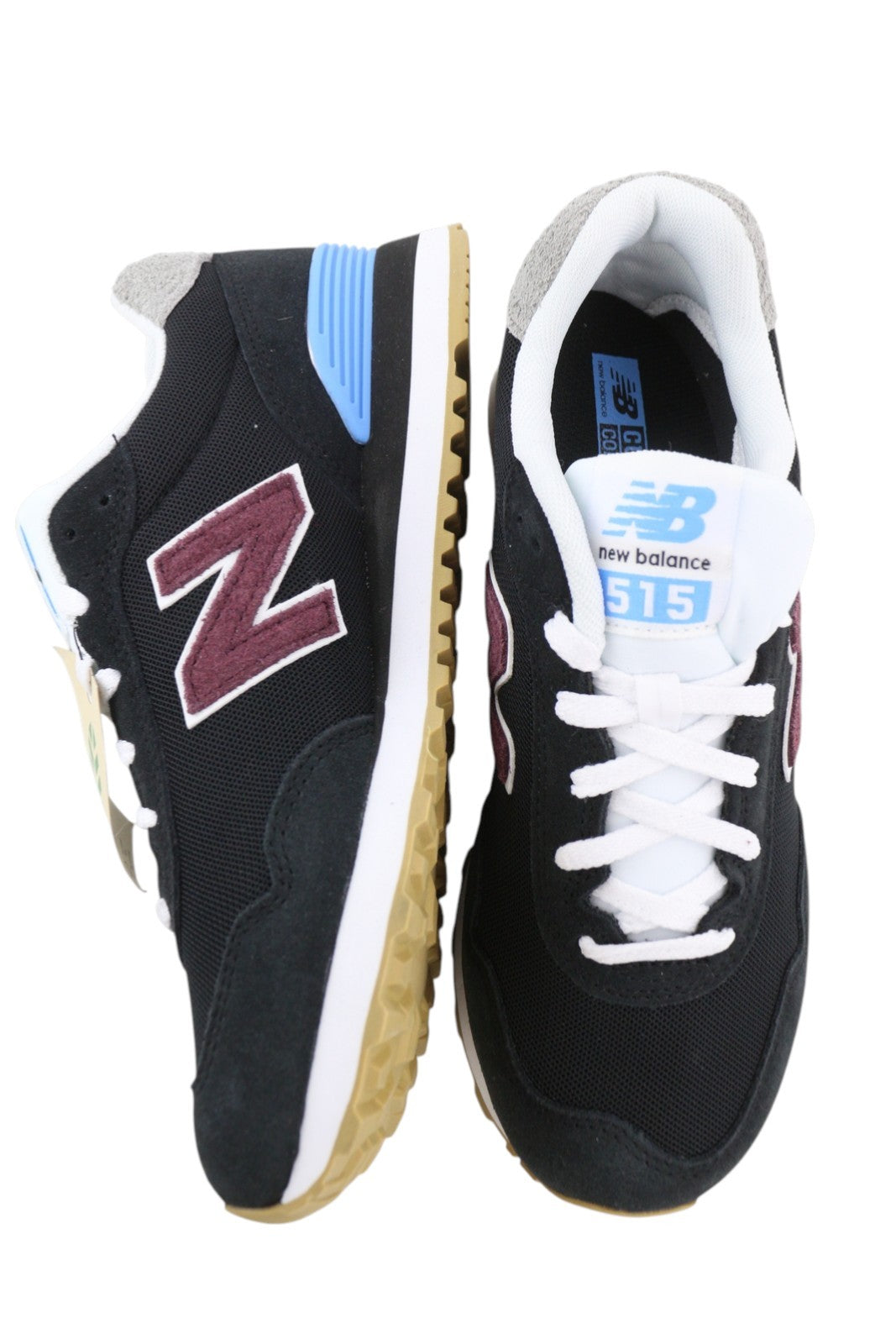 NEW BALANCE 515 Men Sneakers EU40 Black Leather Comfort Low Top Lace Up Trainers