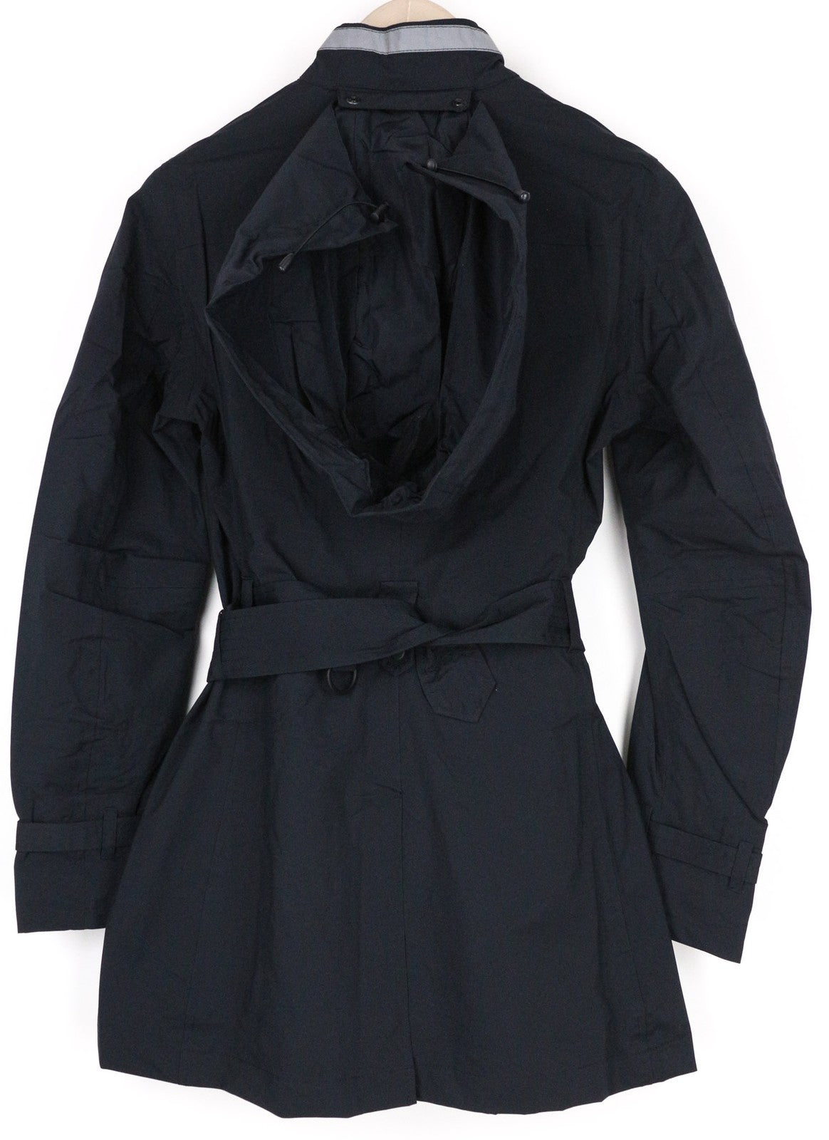 TUCANO URBANO Fuga Women's Navy Jacket M Waterproof Belted Hooded Windbreaker