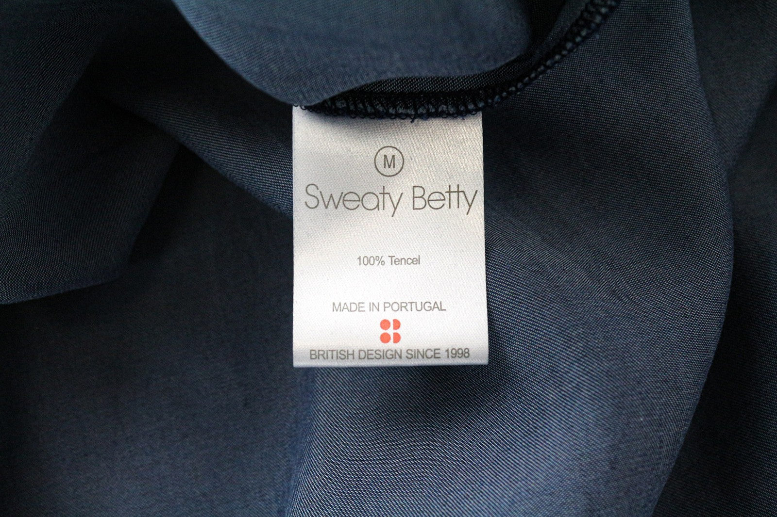 SWEATY BETTY Kvasir Luxe Dress M Women's Blue Long Shirt-Style Denim Look Midi