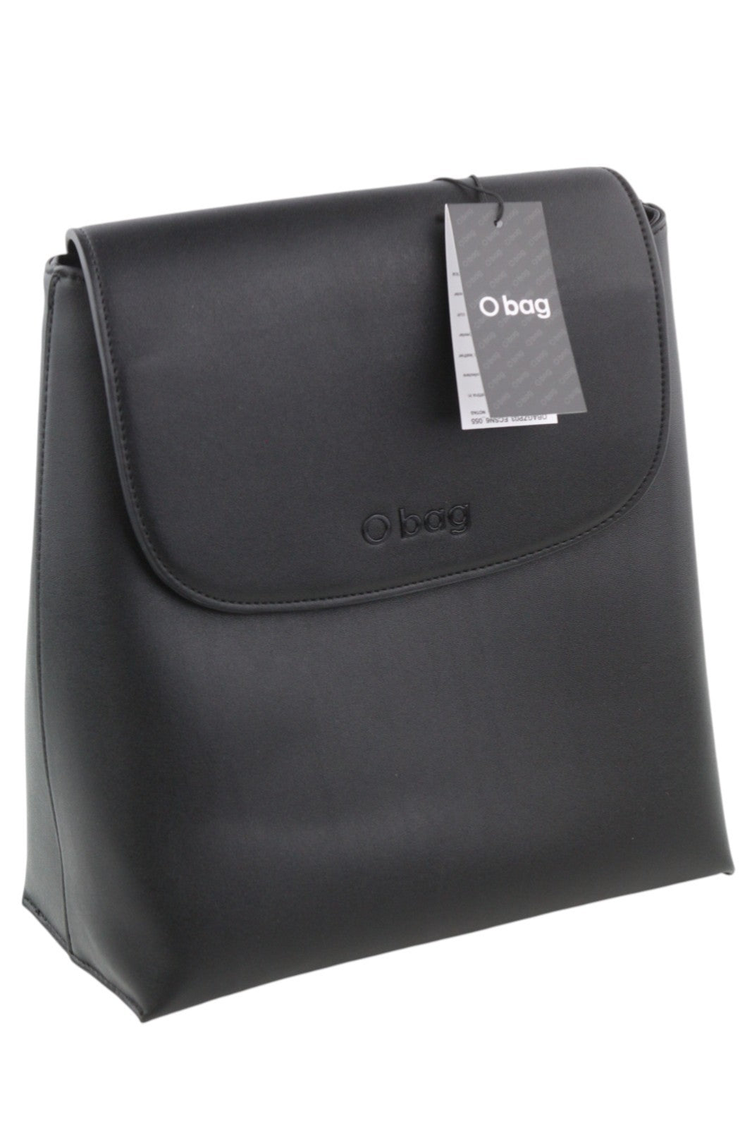 O BAG Zaino Women Bag OS Black Double Handles Magnetic Closure Dark Backpack