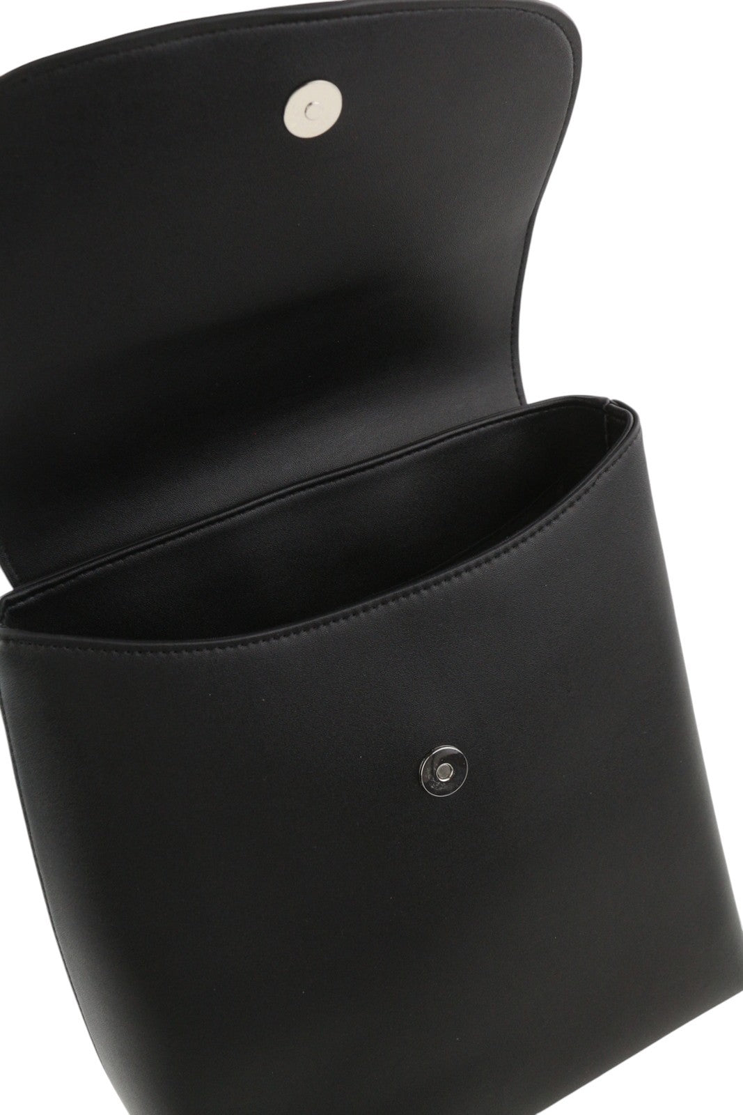 O BAG Zaino Women Bag OS Black Double Handles Magnetic Closure Dark Backpack