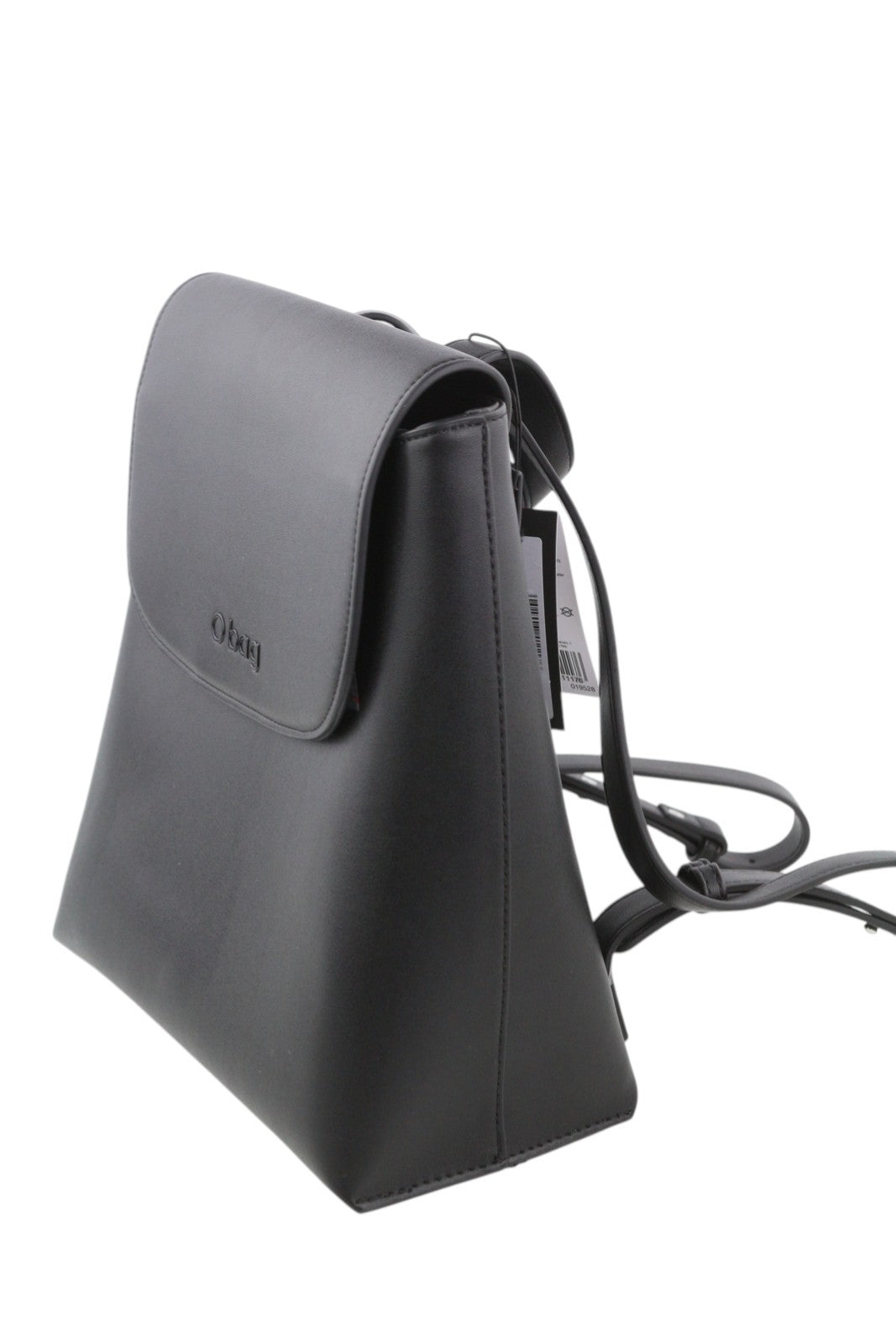 O BAG Zaino Women Bag OS Black Double Handles Magnetic Closure Dark Backpack