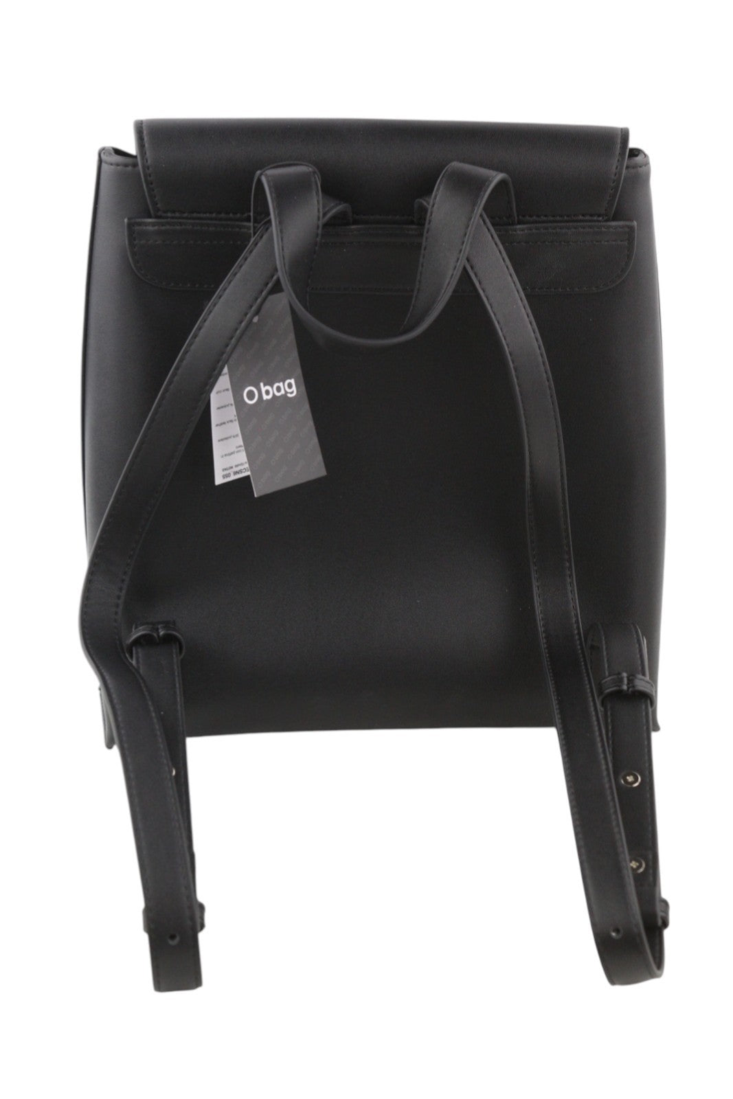 O BAG Zaino Women Bag OS Black Double Handles Magnetic Closure Dark Backpack