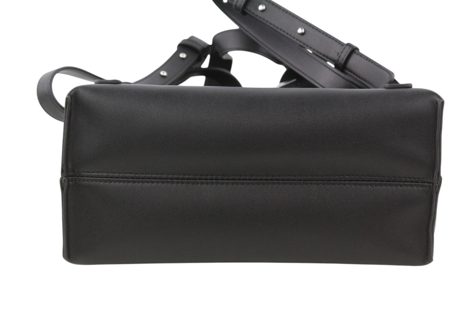 O BAG Zaino Women Bag OS Black Double Handles Magnetic Closure Dark Backpack