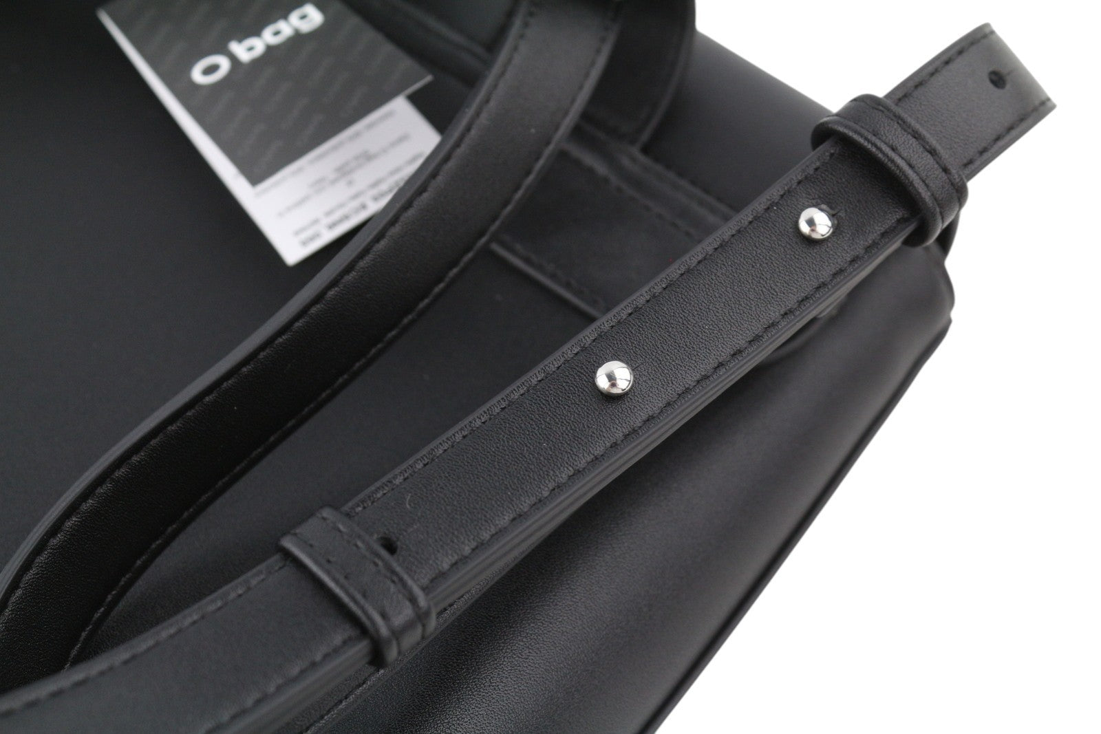 O BAG Zaino Women Bag OS Black Double Handles Magnetic Closure Dark Backpack