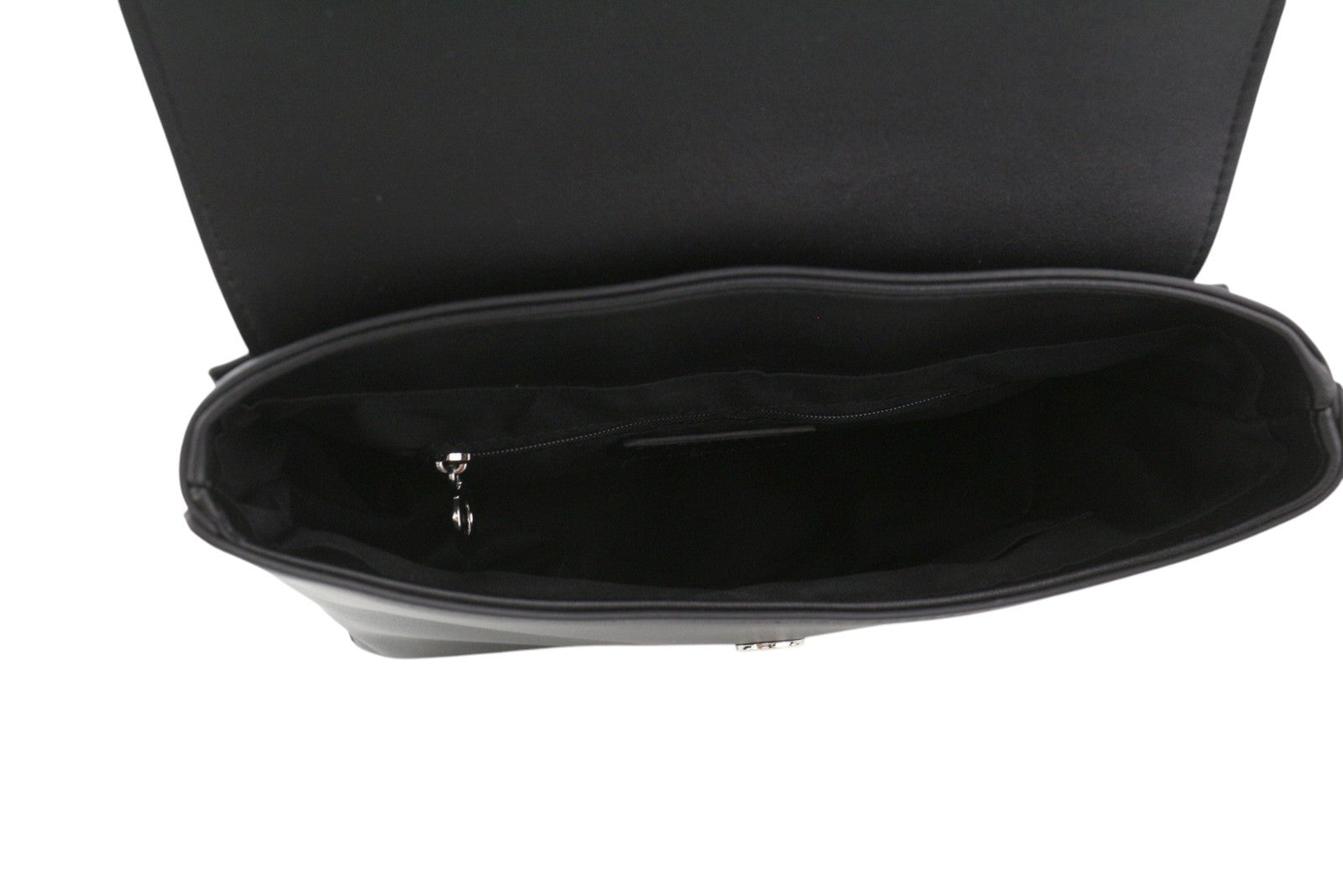 O BAG Zaino Women Bag OS Black Double Handles Magnetic Closure Dark Backpack