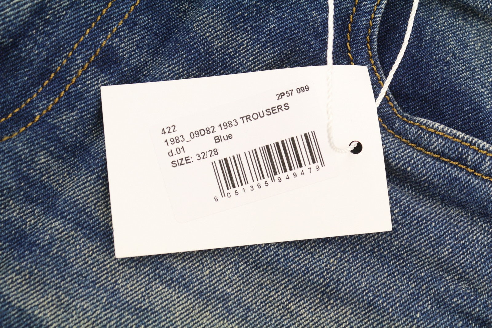 DIESEL 1983 09D82 Men Jeans W32/L28 Blue Faded Skinny Fit High Waist Zip Denim