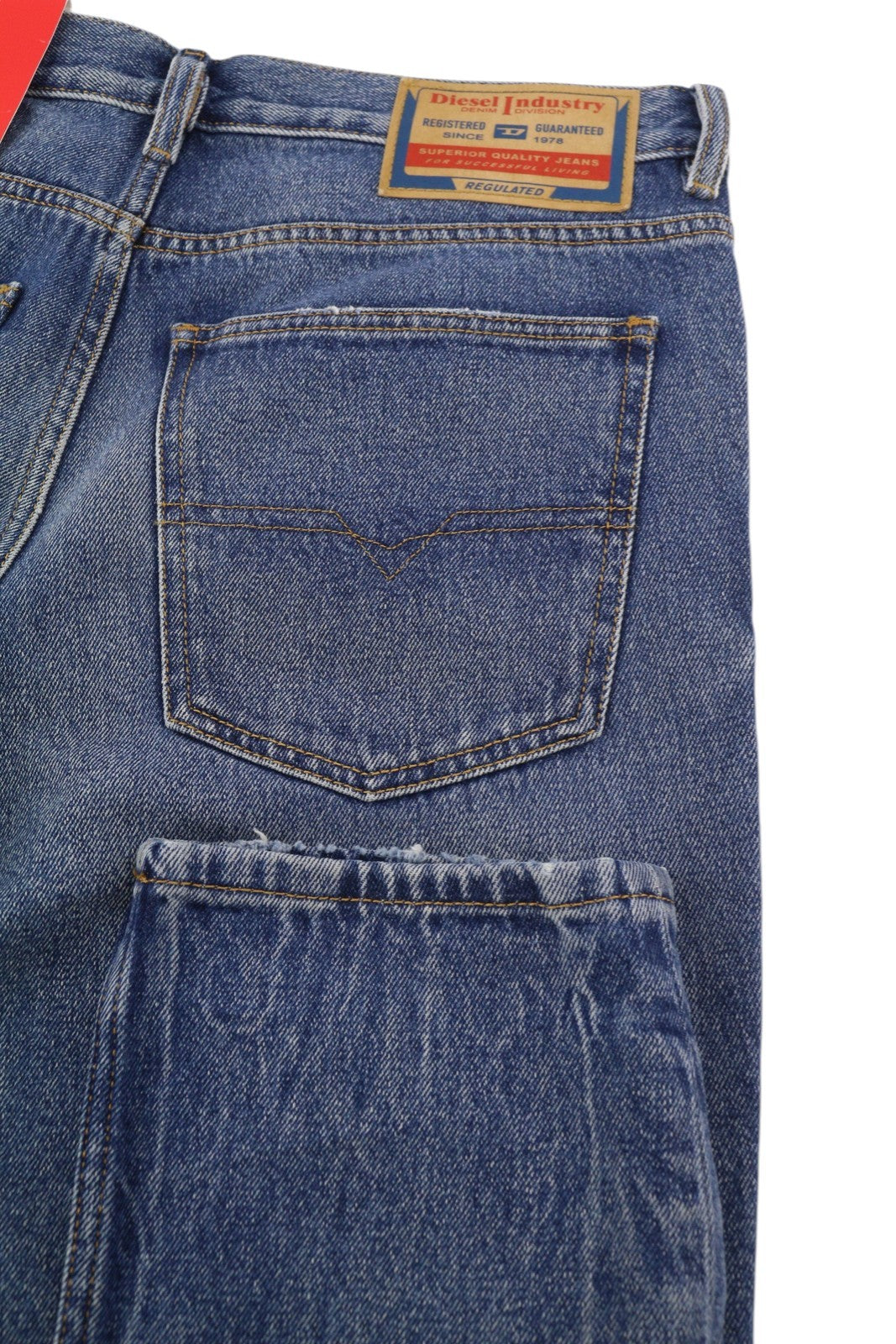 DIESEL 1995 09E02 Men Jeans W33/L30 Blue Distress Ripped Slim Straight RRP$375