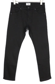WRANGLER Larston W32/L30 Men's Jeans Slim Fit Black Stretch Denim Cotton Mix
